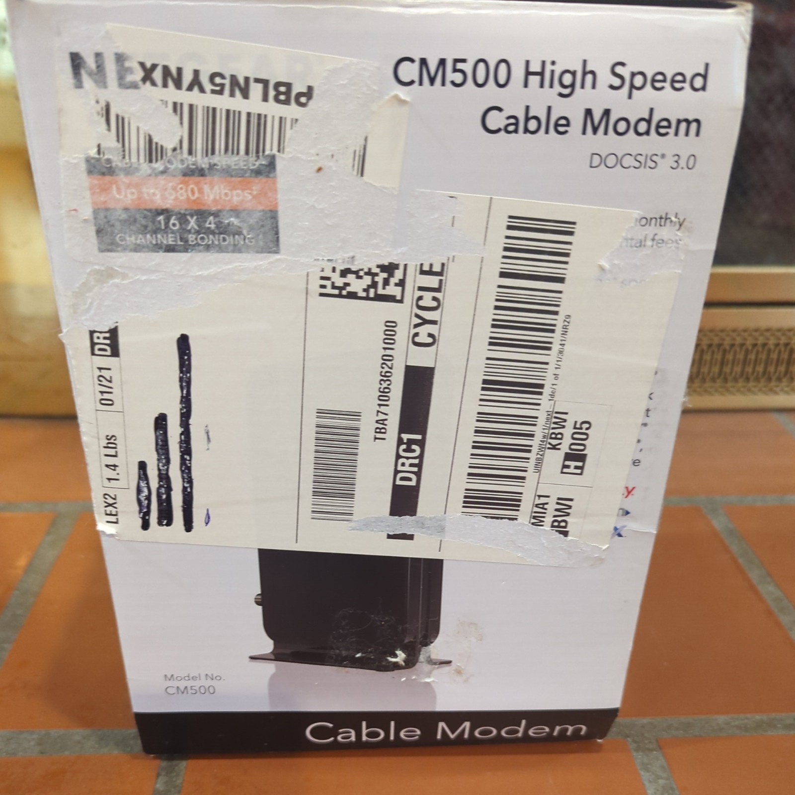 NETGEAR CM500V High Speed Cable Modem 680Mbps DOCSIS 3.0 Voice New