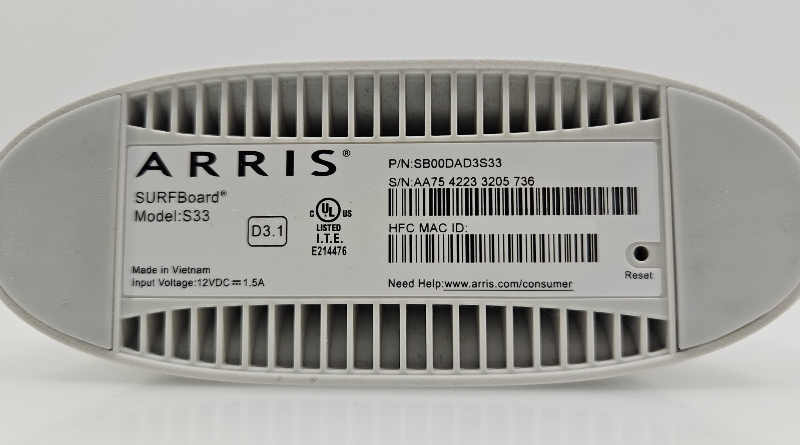 ARRIS – SURFboard S33 32 x 8 DOCSIS 3.1 Multi-Gig Cable Modem with 10+ Gbps