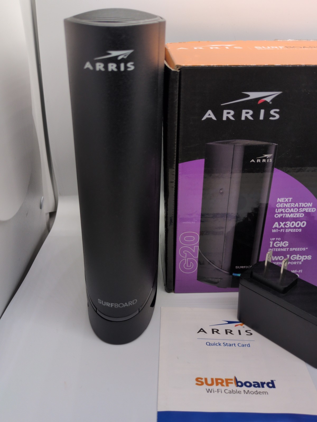 ARRIS SURFboard G20 DOCSIS 3.1 Cable Modem AX3000 ROUTER EX Condition works!