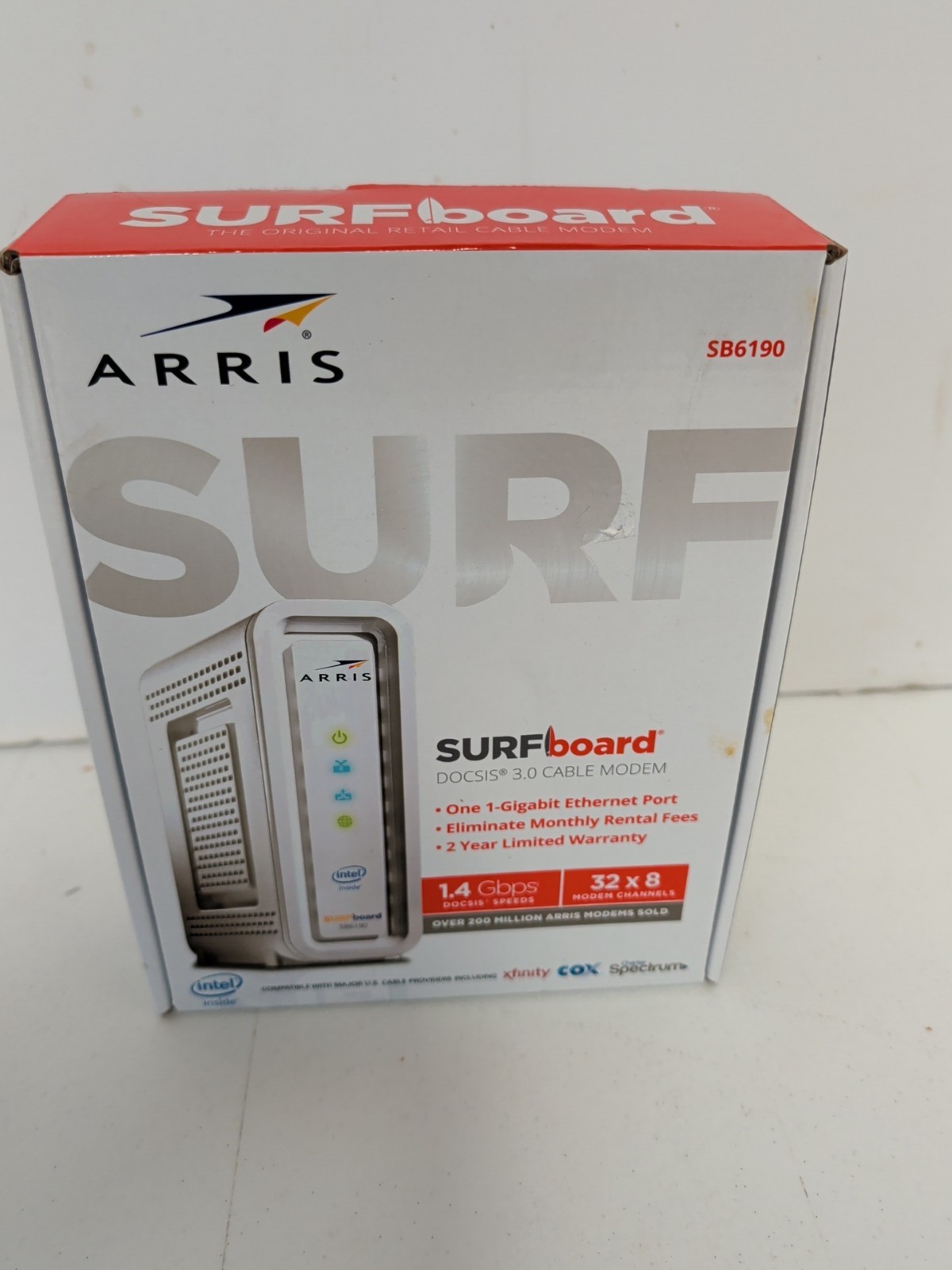 ARRIS SURFboard SB6190 DOCSIS 3.0 1.4 Gbps Cable Modem Xfinity Spectrum Cox