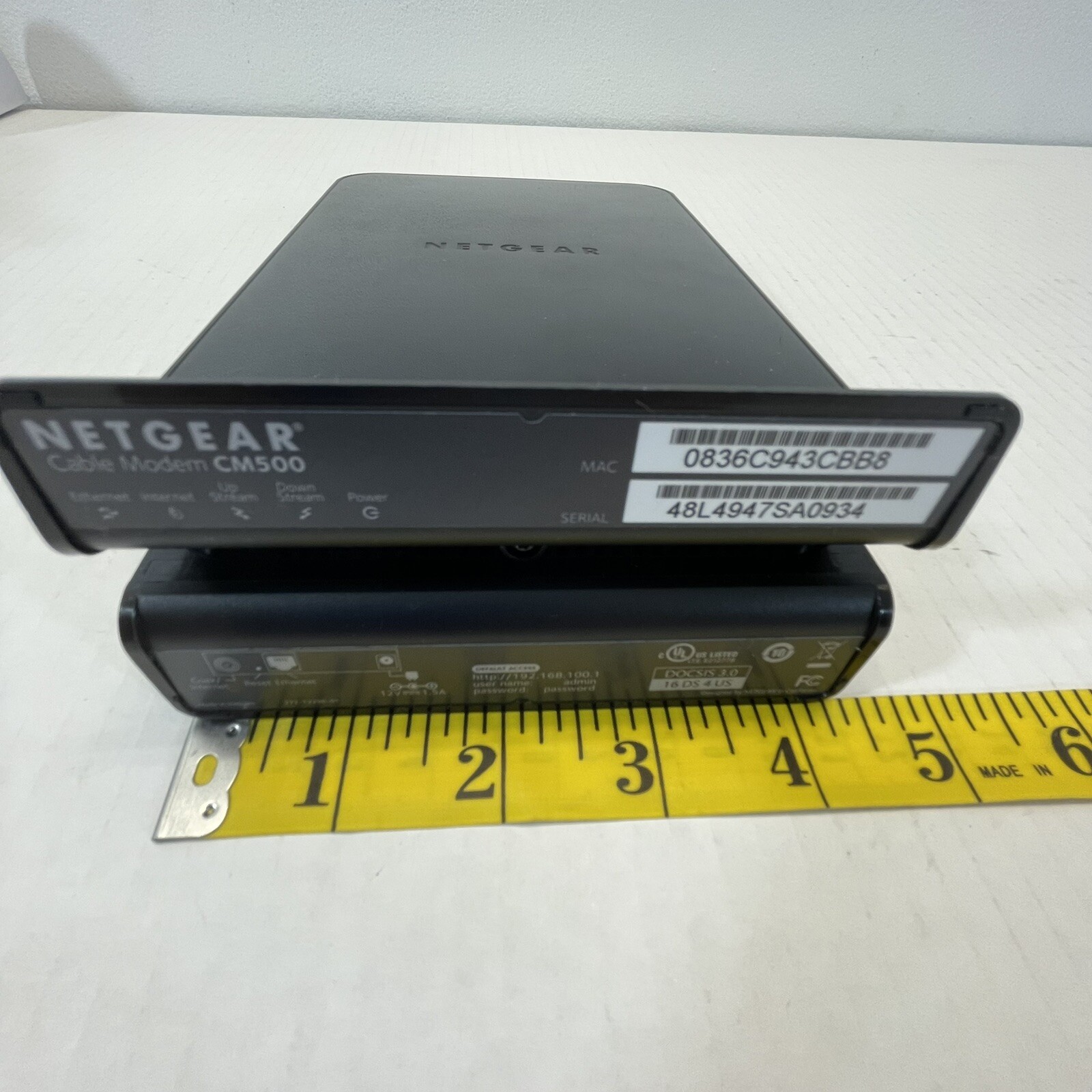 Netgear CM500 High Speed Cable Modem DOCSIS 3.0 Xfinity Cox Spectrum Comcast