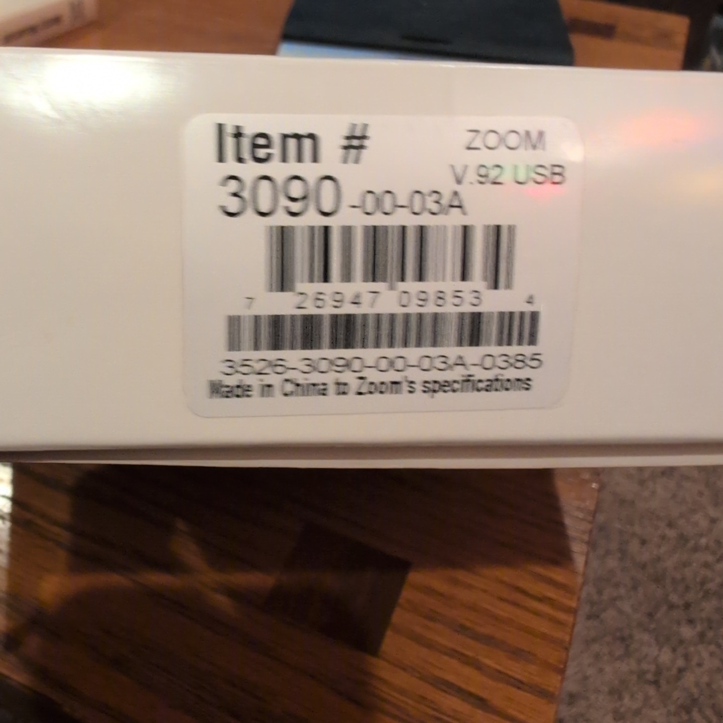 Zoom 56K USB Mini External Modem Model 3090 V.92/V.90 w/ Cable & CD Windows XP