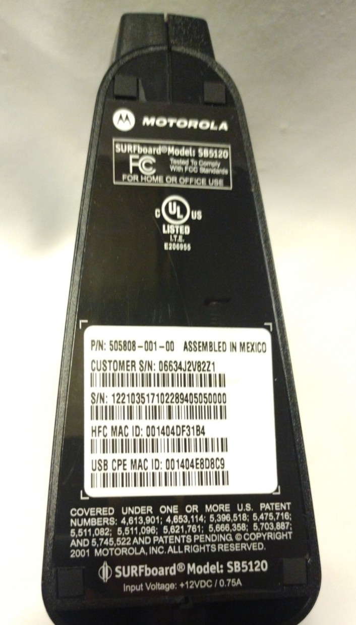 Motorola SURFboard SB5120 Cable Modem New Open Box B2