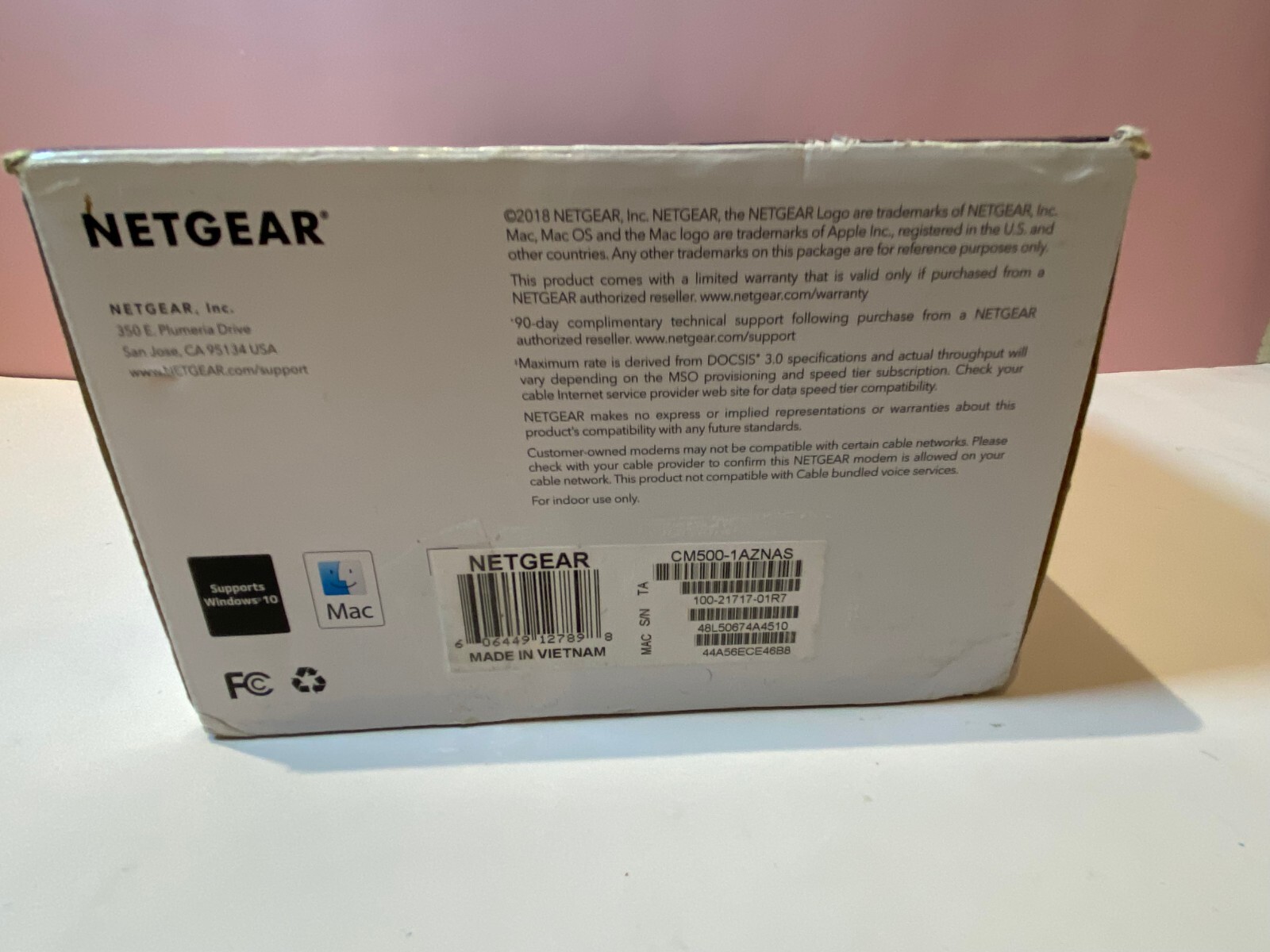 NETGEAR Cm500-1aznas 16×4 DOCSIS 3.0 Cable Modem Max Download Speeds of 686mbps