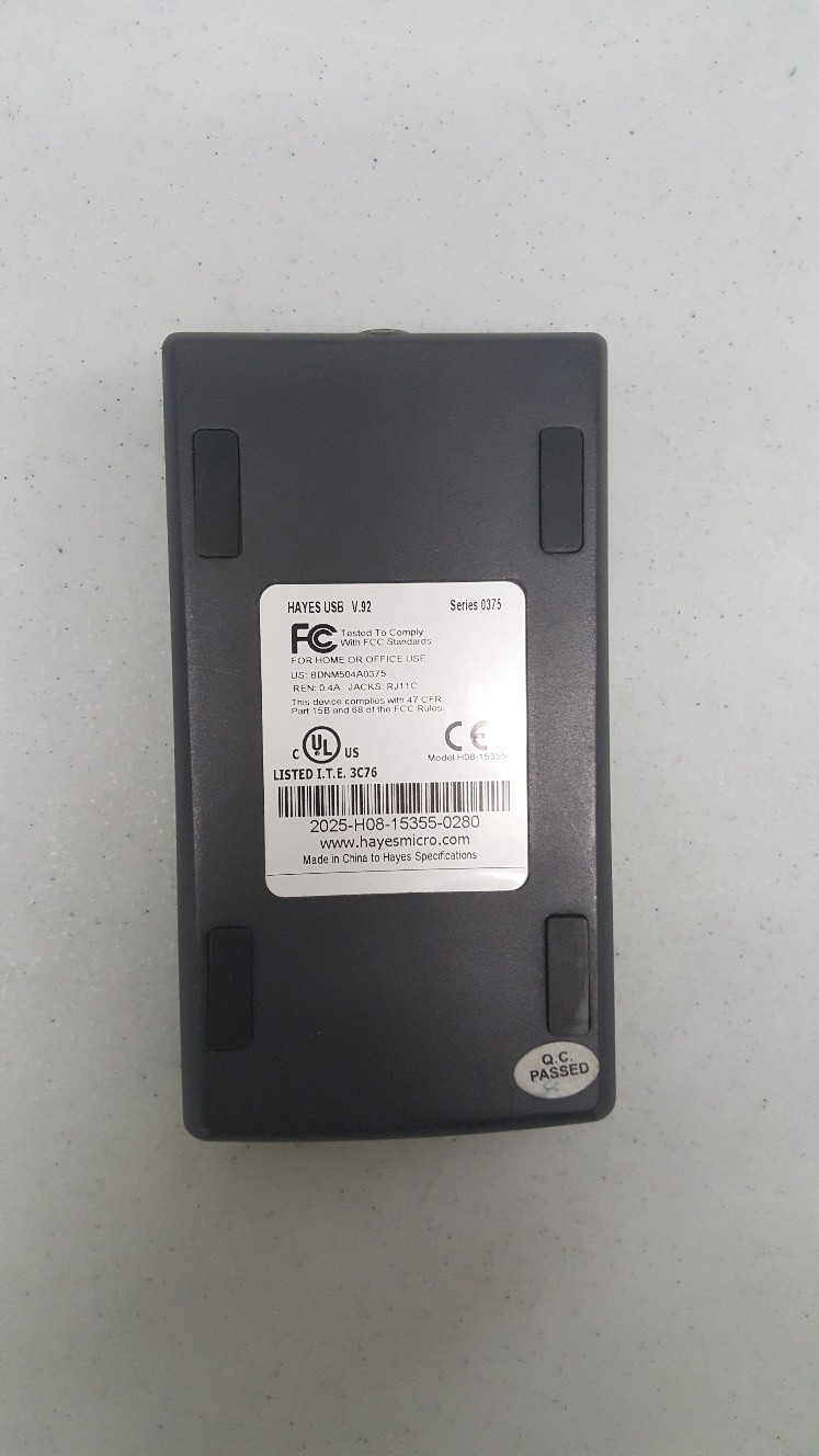 Hayes USB Modem V.92 H08-15355