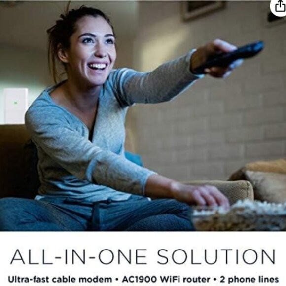 Motorola 24×8 Cable Modem + AC1900 WiFi Router + 2 Phone Line for Xfinity MT7711