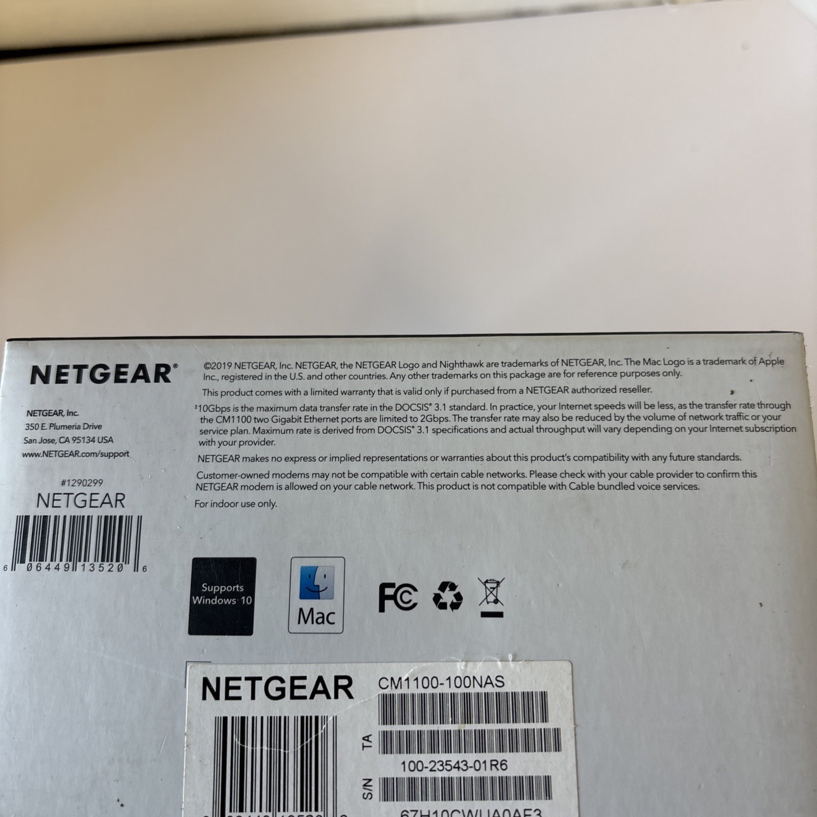 NETGEAR NIGHTHAWK CM1100 Cable Modem DOCSIS 3.1 Multi-Gig SpeedModem🔥🔥