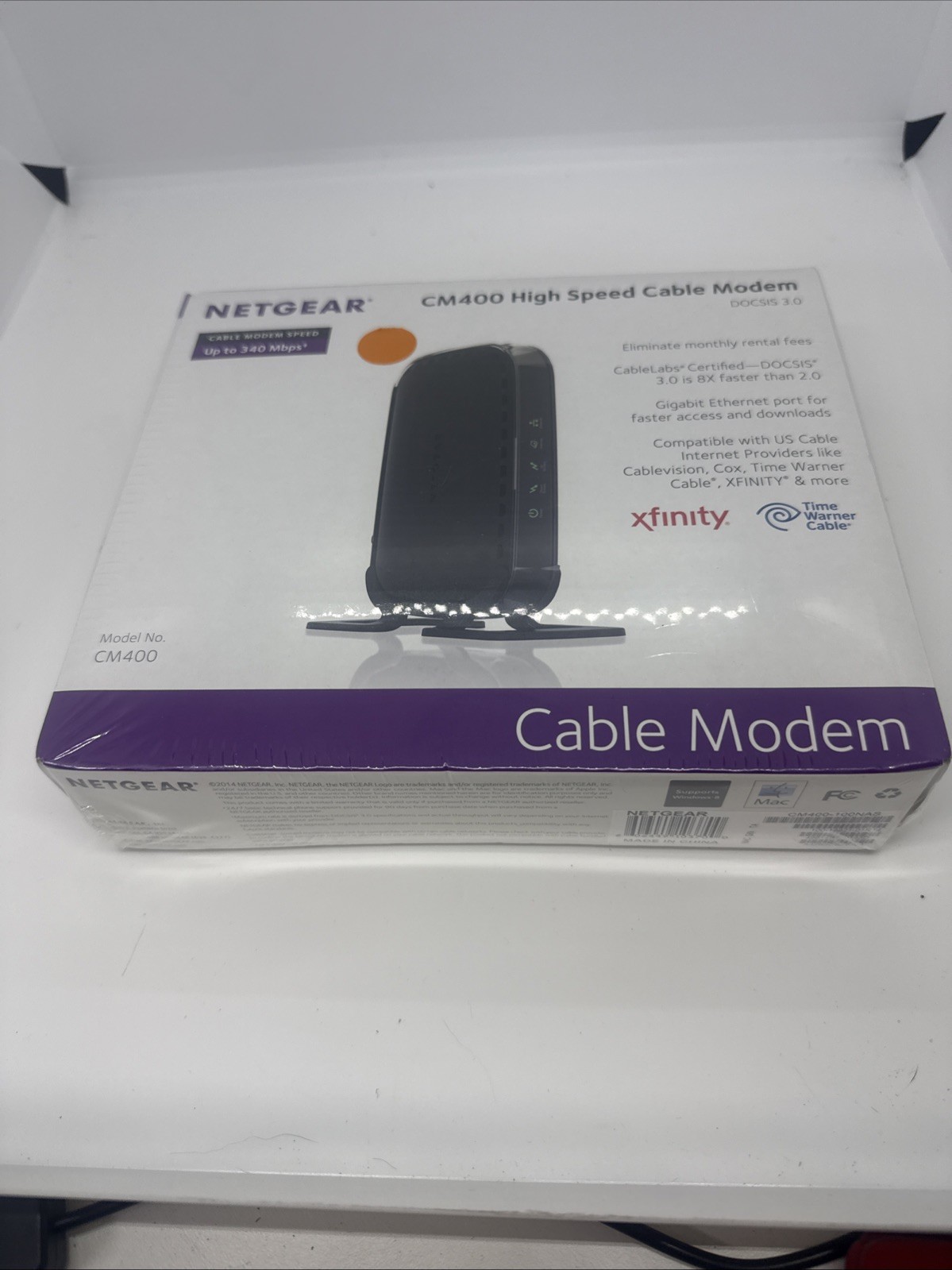 Netgear DOCSIS 3.0 CM400 High Speed Cable Modem Xfinity, Time Warner (New)