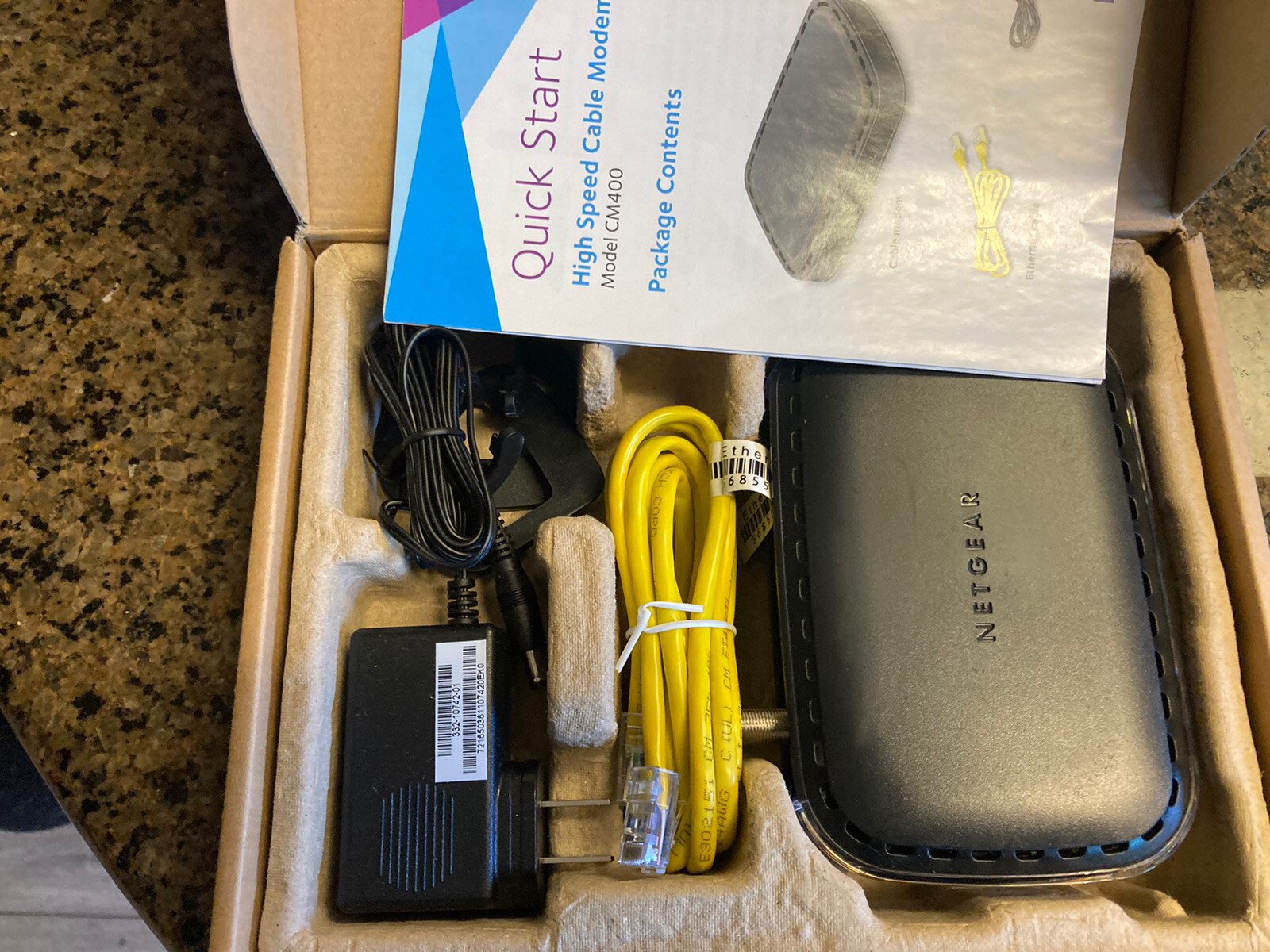 New Netgear High Speed DOCSIS 3.0 Cable Modem Xfinity-Time Warner CM400AZNA