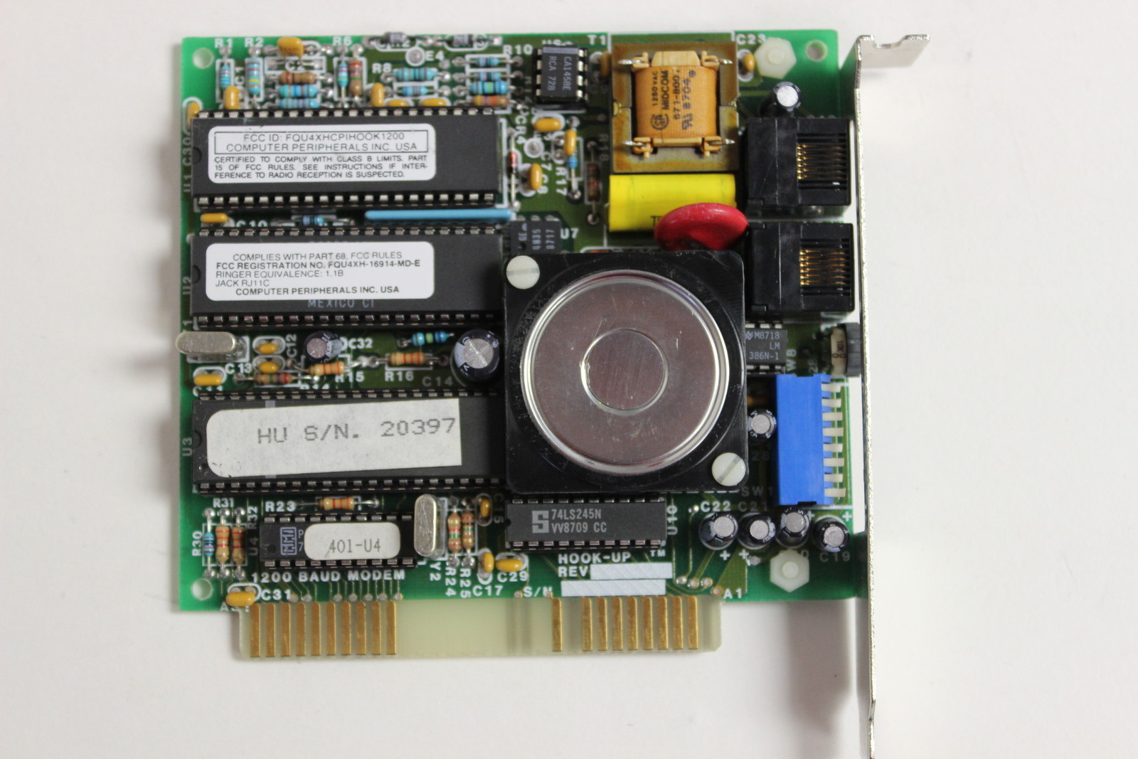COMPUTER PERIPHERALS HOOK-UP 1200 ISA 1200 INTERNAL MODEM