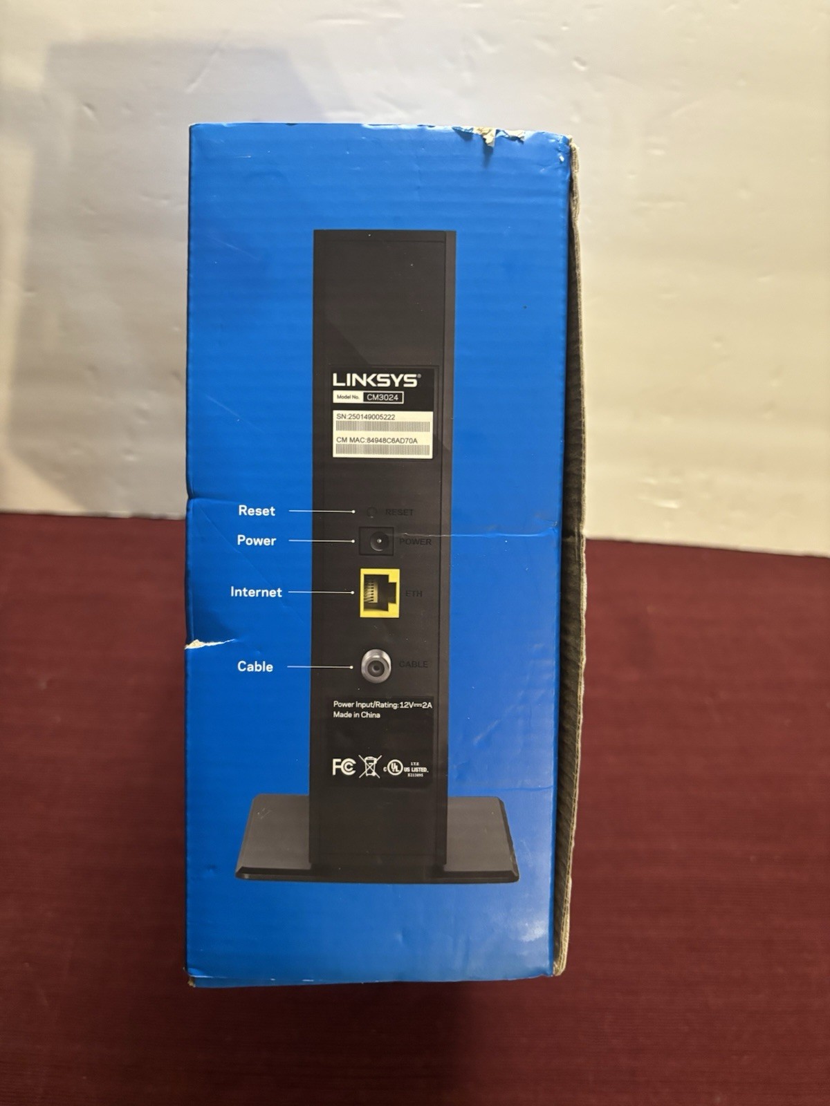 Linksys CM3024 Cable Modem DOCSIS 3.0 up to 960 Mbs & internet up to 300 MBPS