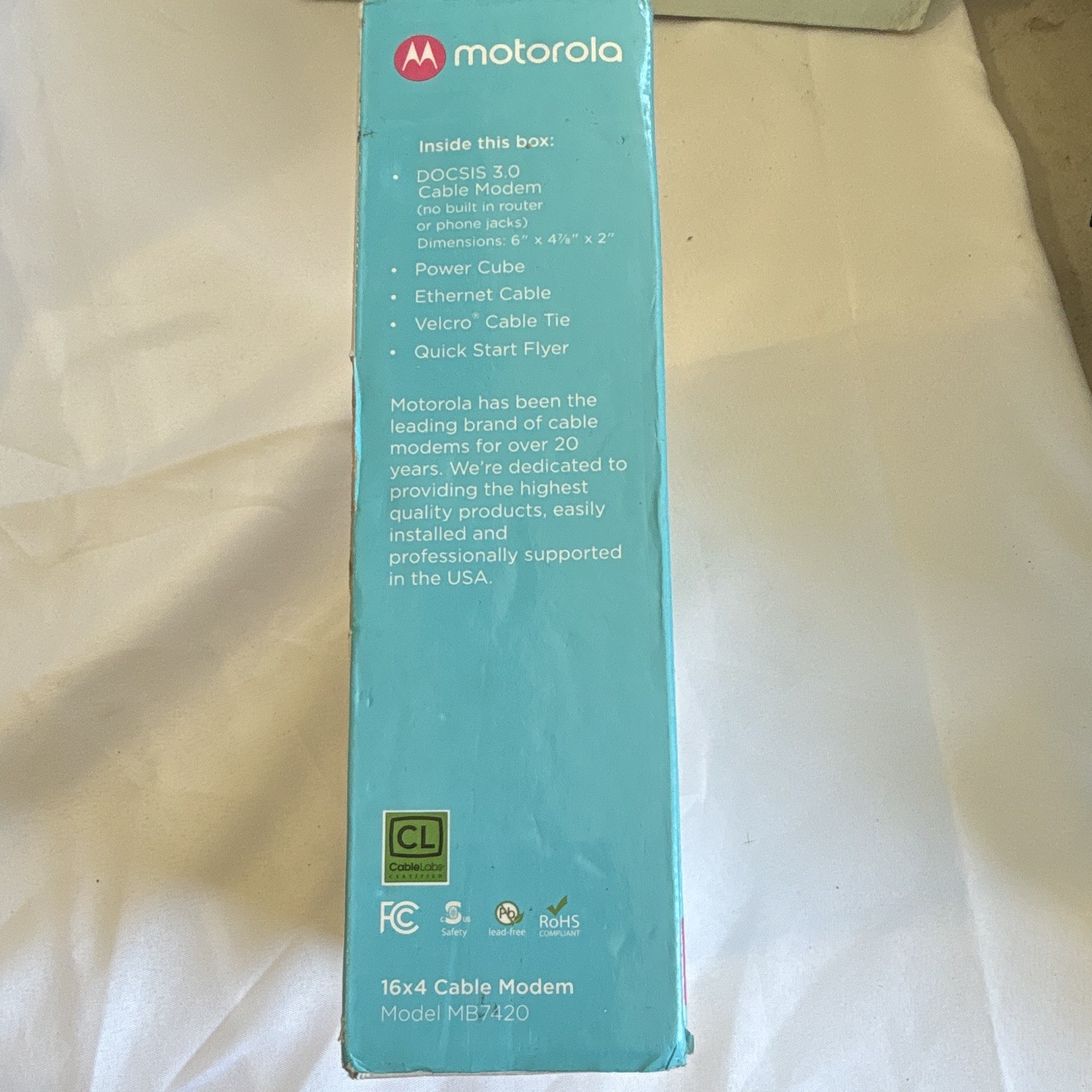 Motorola MB7420 Cable Modem DOCSIS 3.0 16×4 686 Mbps Xfinity Cox Spectrum