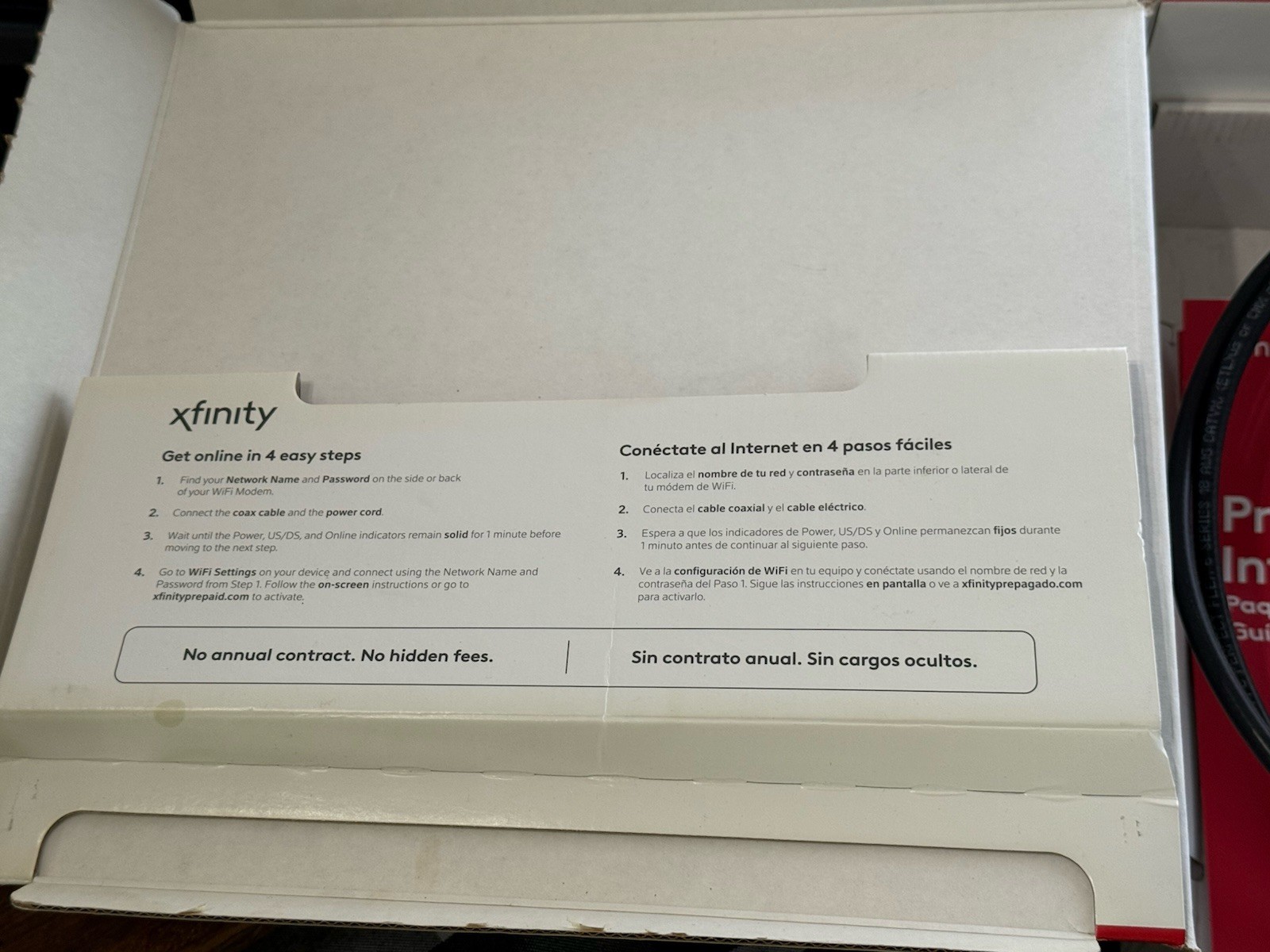 Xfinity Arris TG1682P Prepaid Dual Band Wi-Fi Modem With Power Cords