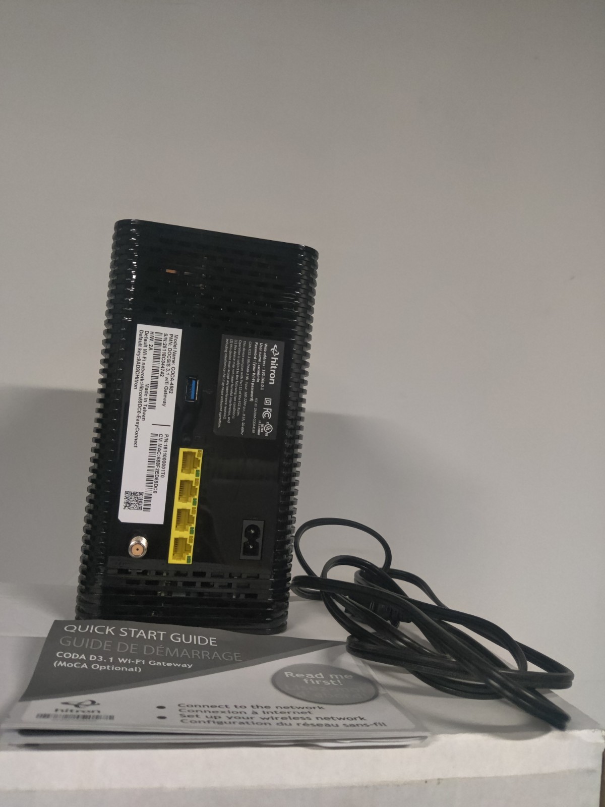 Hitron CODA-4589 DOCSIS 3.1 Wi-Fi Cable Modem Gateway Xfinity MoCA 1Gbps