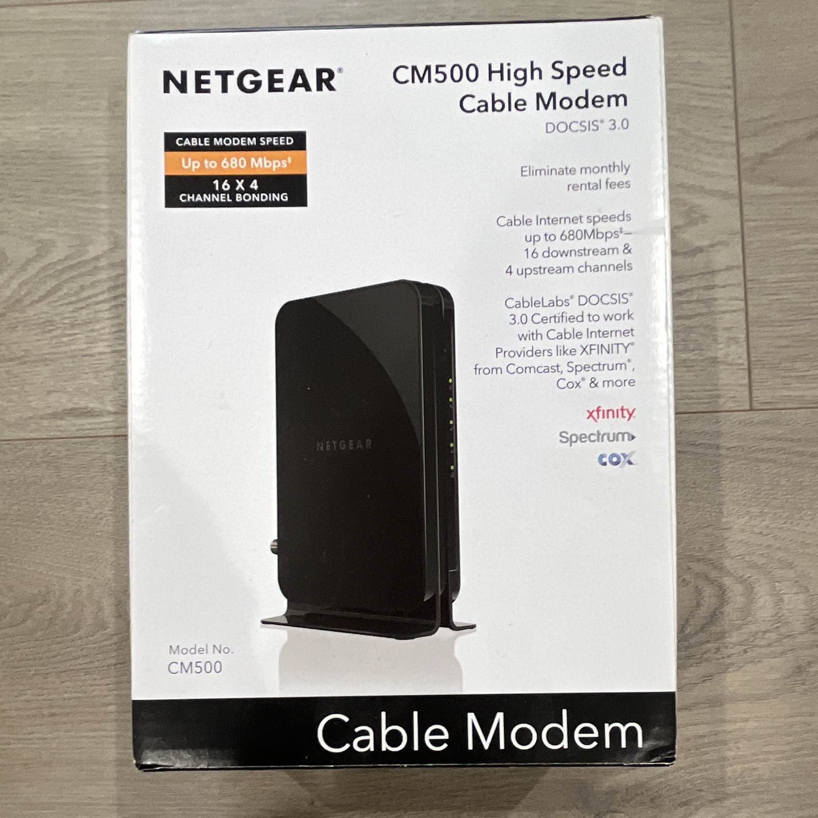 NETGEAR Cm500 16×4 DOCSIS 3.0 Cable Modem Max Download Speeds of 686mbps