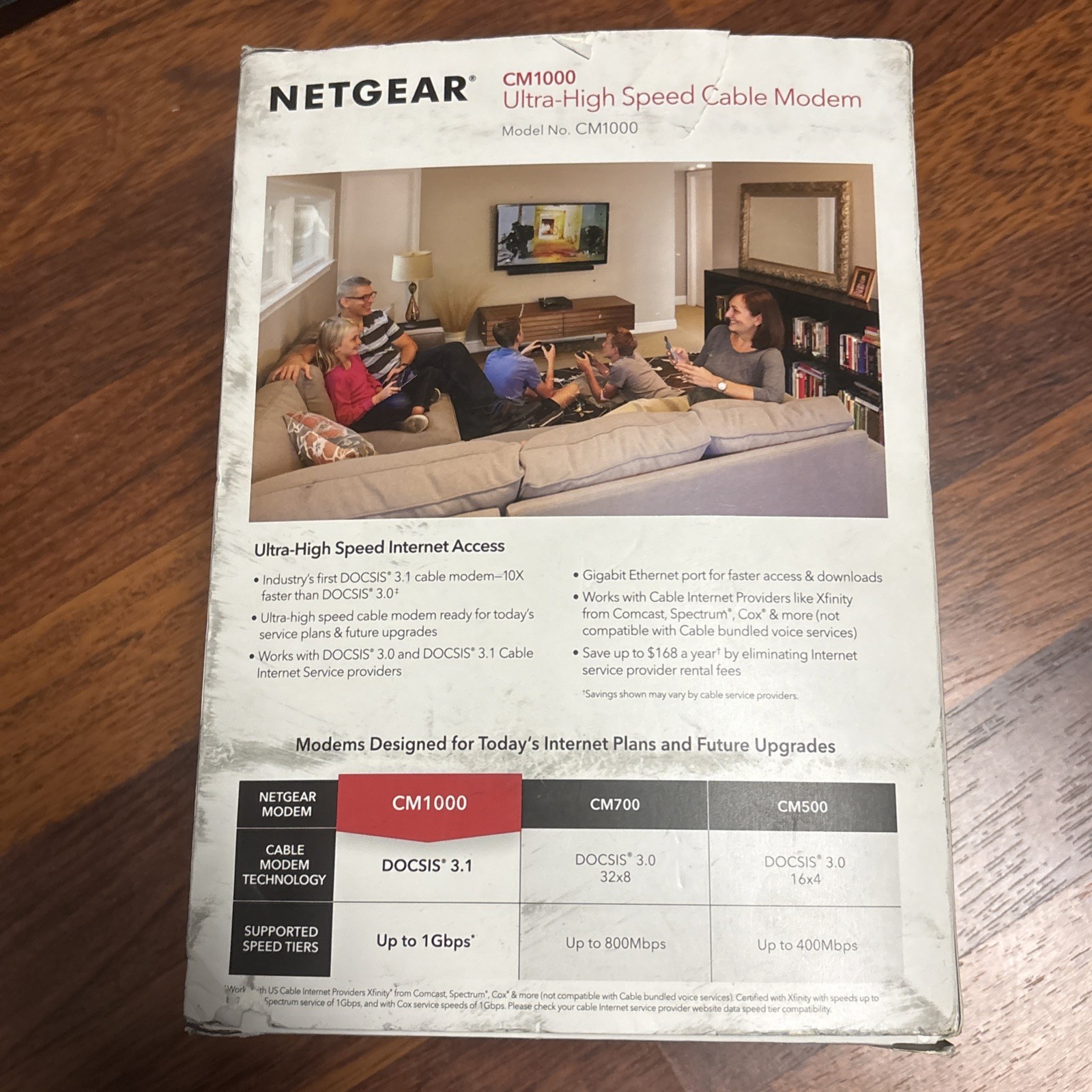 NETGEAR CM1000 Wired-Ethernet (RJ-45) Cable – CM1000100NAS (Black) OPEN BOX