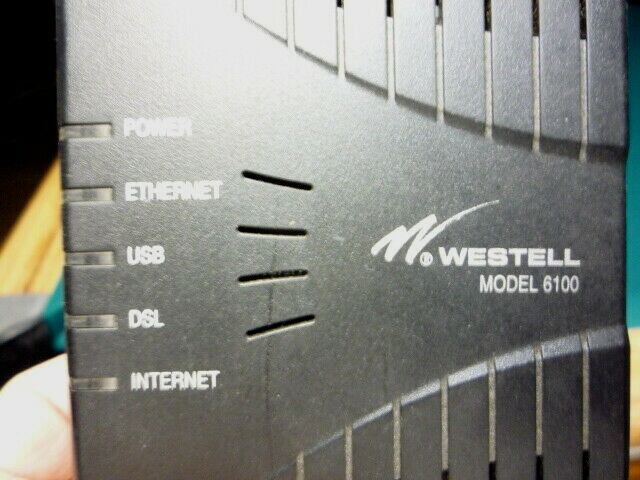 Westell Frontier DSL Modem Router 6100 Wind River with AC adaptor