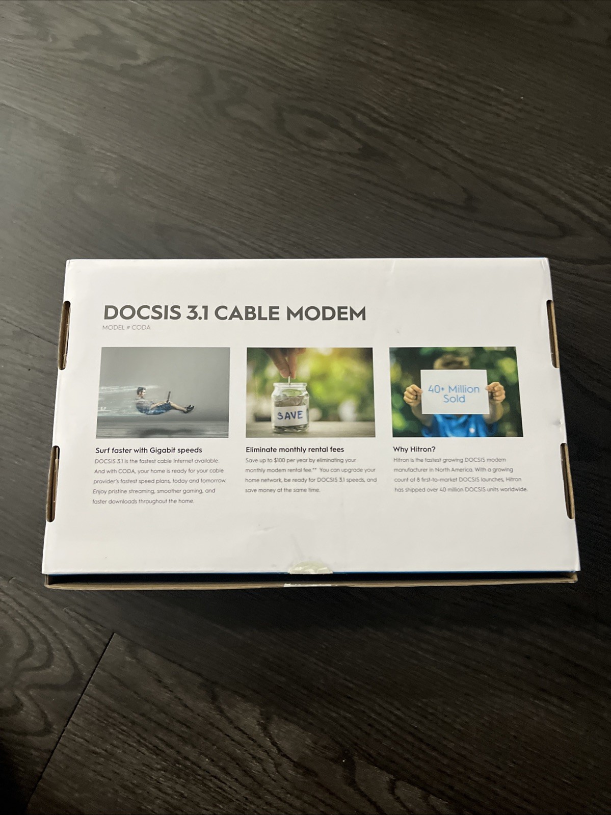 Hitron CODA DOCSIS 3.1 Cable Modem ONLY | Up to 1 Gbps Max Internet Speeds
