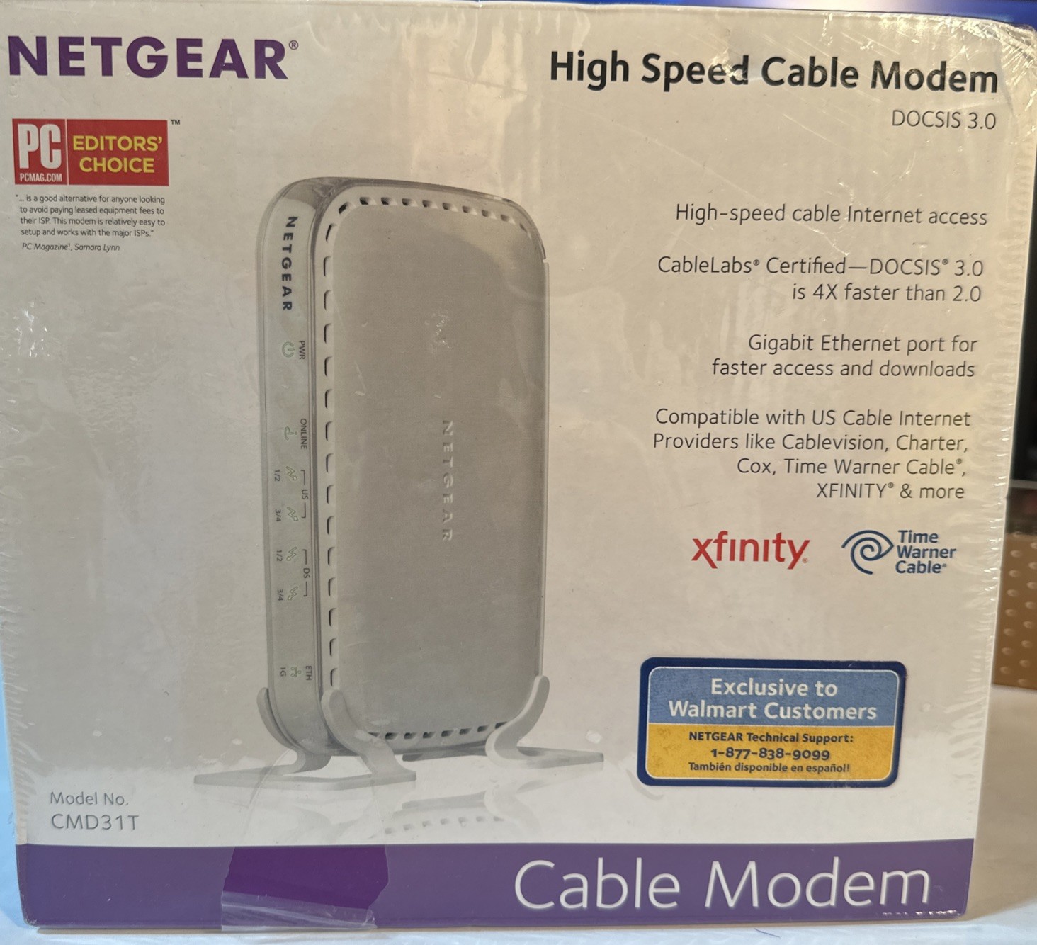BRAND NEW Sealed NETGEAR DOCSIS 3.0 – High Speed Cable Modem CMD31T-100NAS