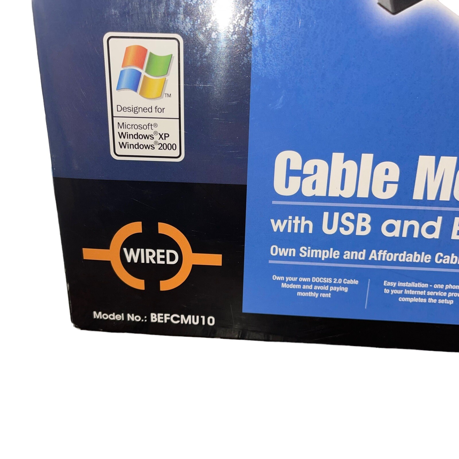 LINKSYS Cable Model with USB & Ethernet Connections – Model BEFCMU10