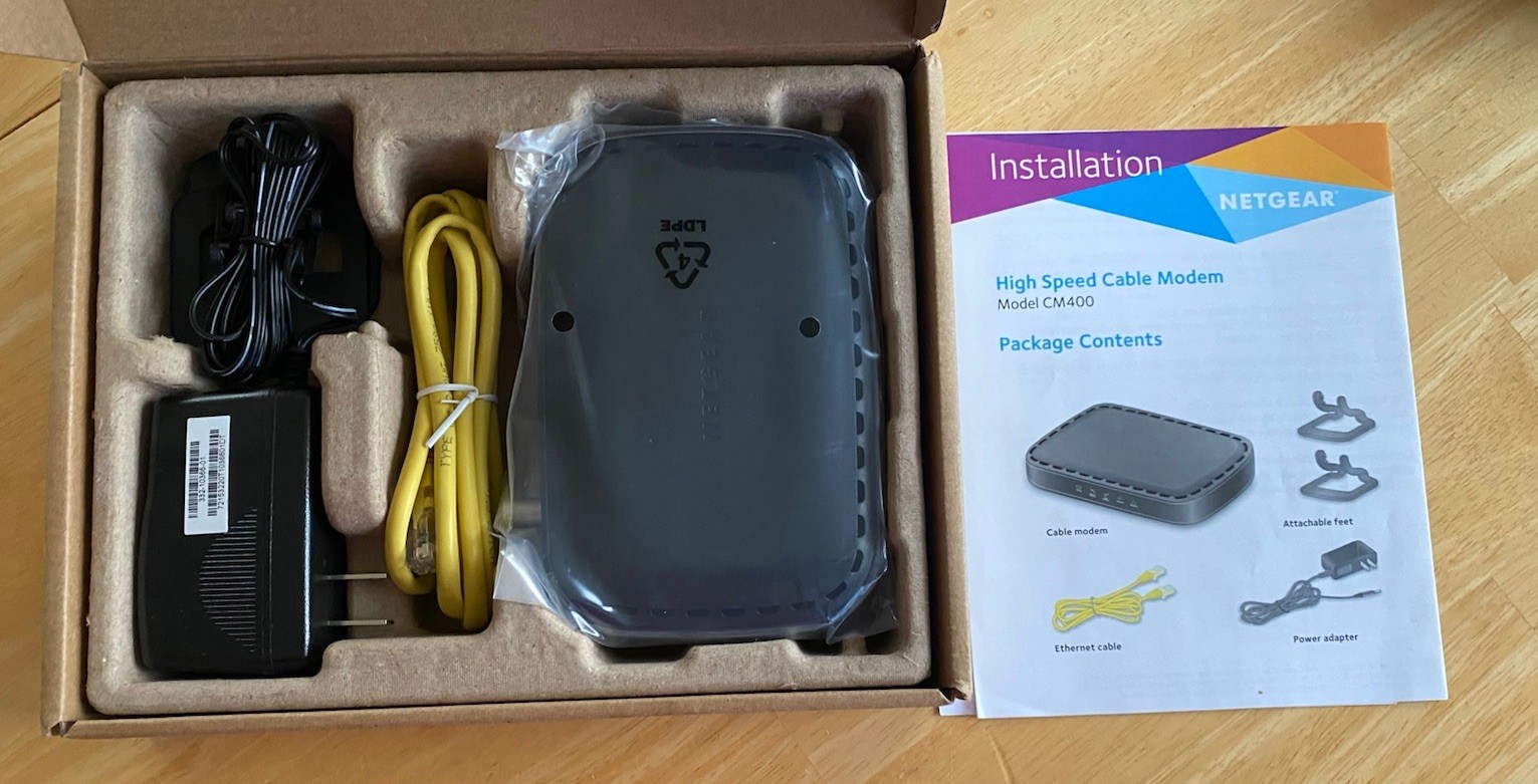 NEW Netgear CM400 High Speed Cable Modem DOCSIS 3.0 340 mbps-NEW