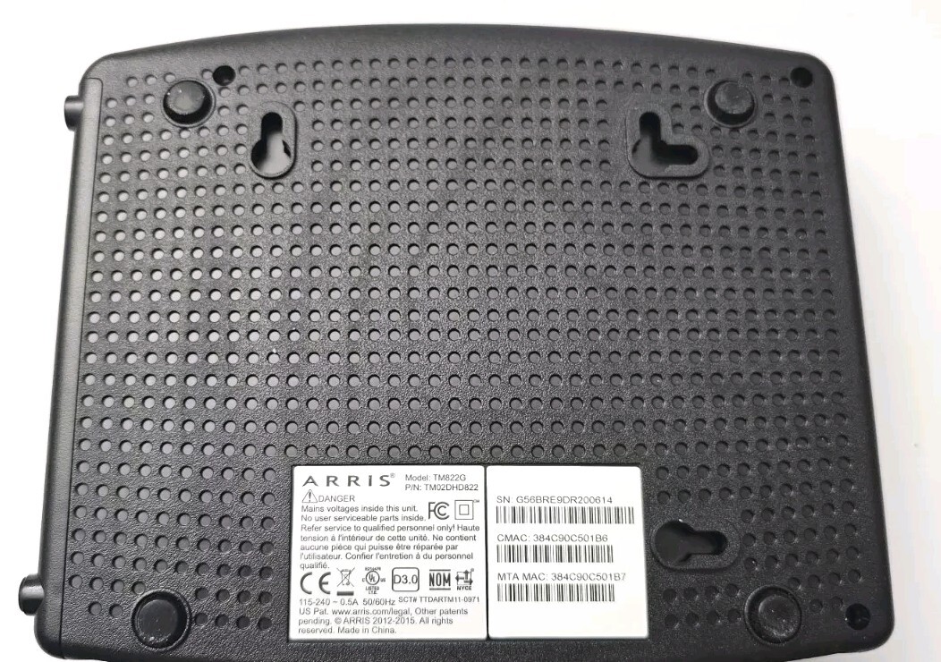 ARRIS Touchstone TM822G DOCSIS 3.0 VoIP Telephony Cable Modem *NEW*