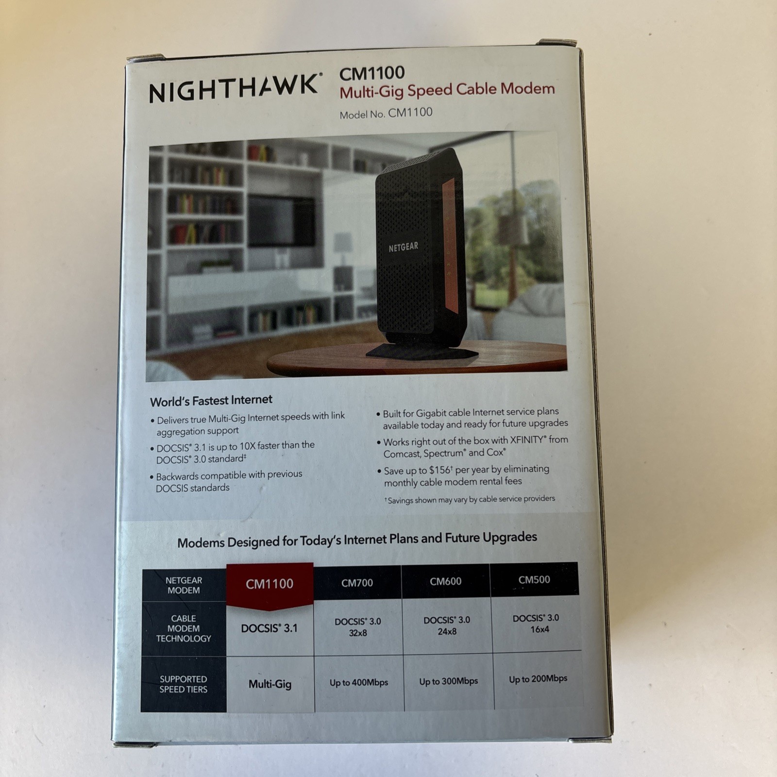 NETGEAR NIGHTHAWK CM1100 Cable Modem DOCSIS 3.1 Multi-Gig SpeedModem🔥🔥