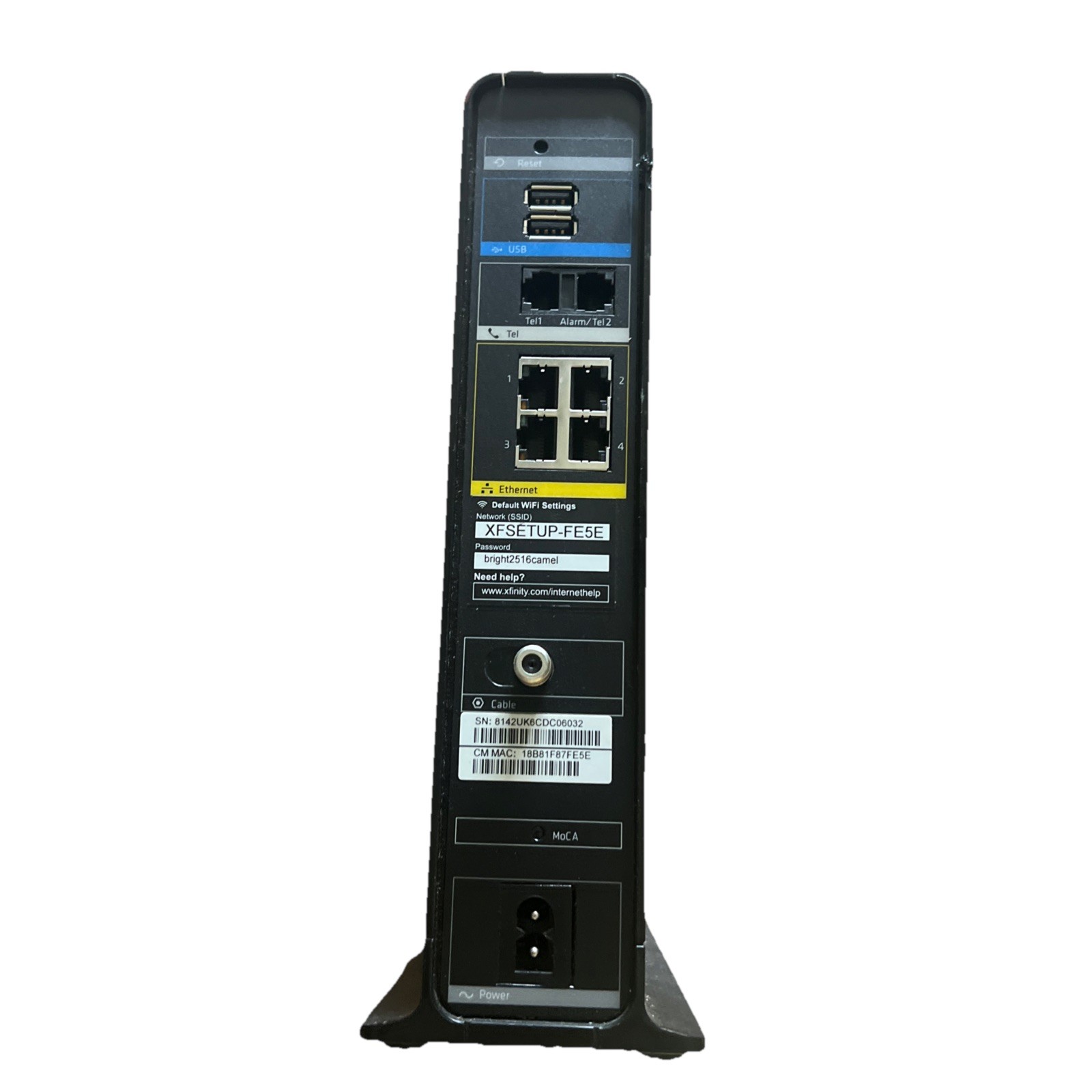 Arris TG1682G Dual Band Wireless Cable Modem Router With Power Cord
