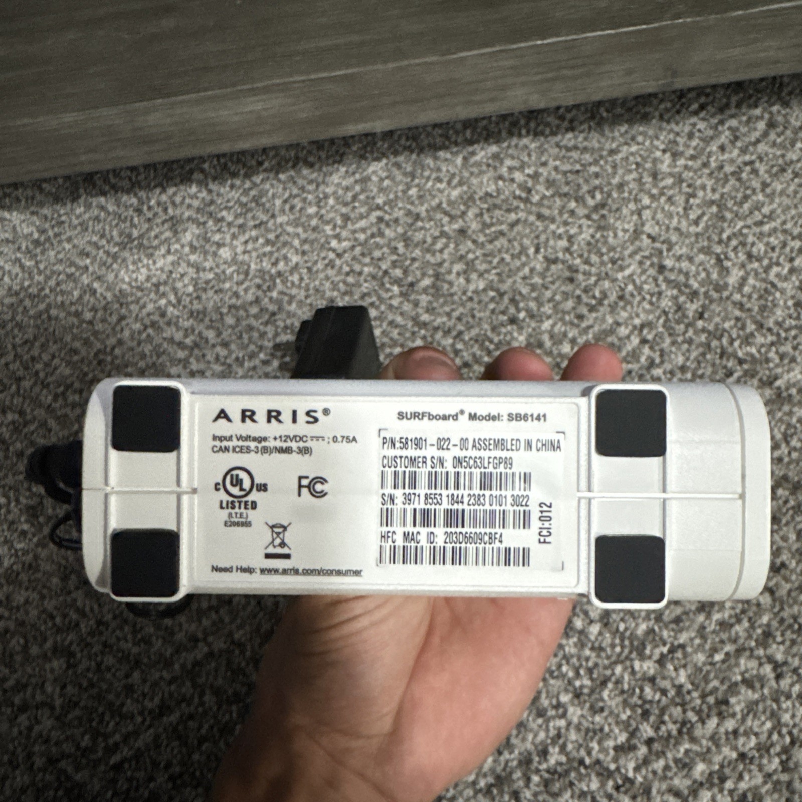 ARRIS SURFboard SB6141 Docsis 3.0 Cable Modem Used