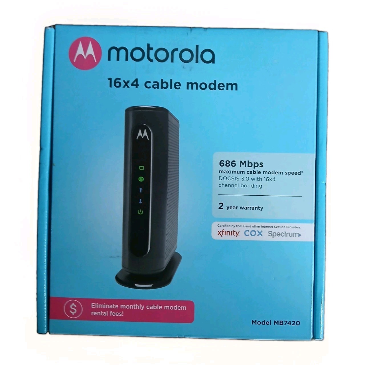 Motorola MB7420 – 16×4 Cable Modem – 686 Mbps