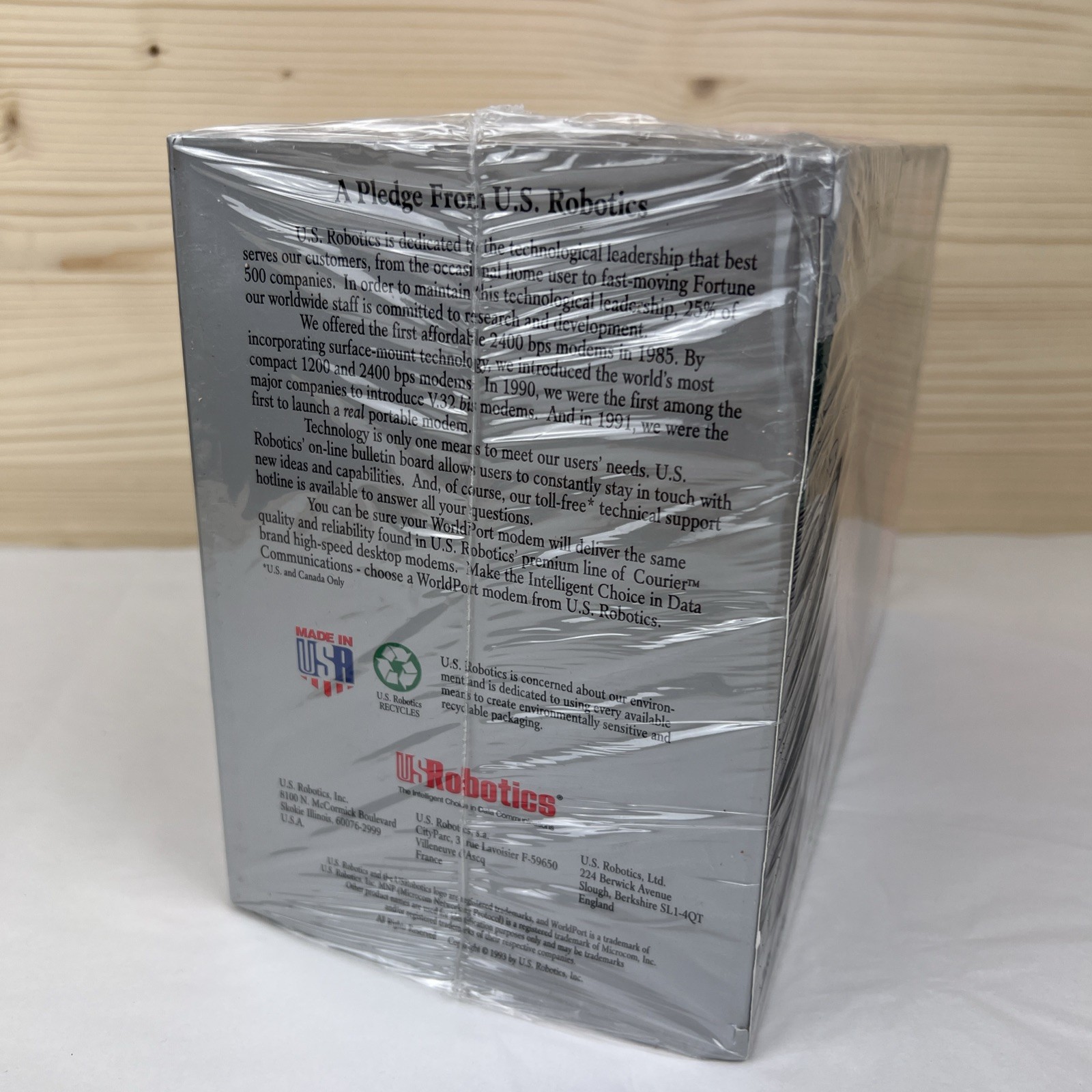 NOS WorldPort USRobotics 2496 V. 42 bis Fax/Data Modem 9600 bps – NEW Sealed