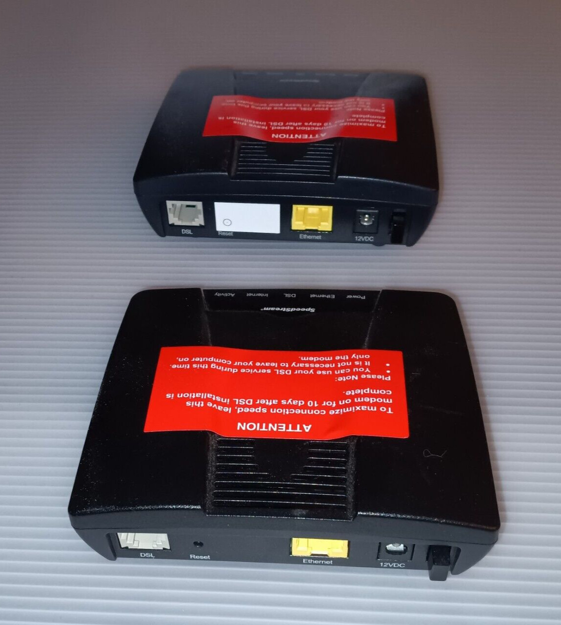Two (2) Siemens SpeedStream 4100 Black Ethernet ADSL Interface Modems Only