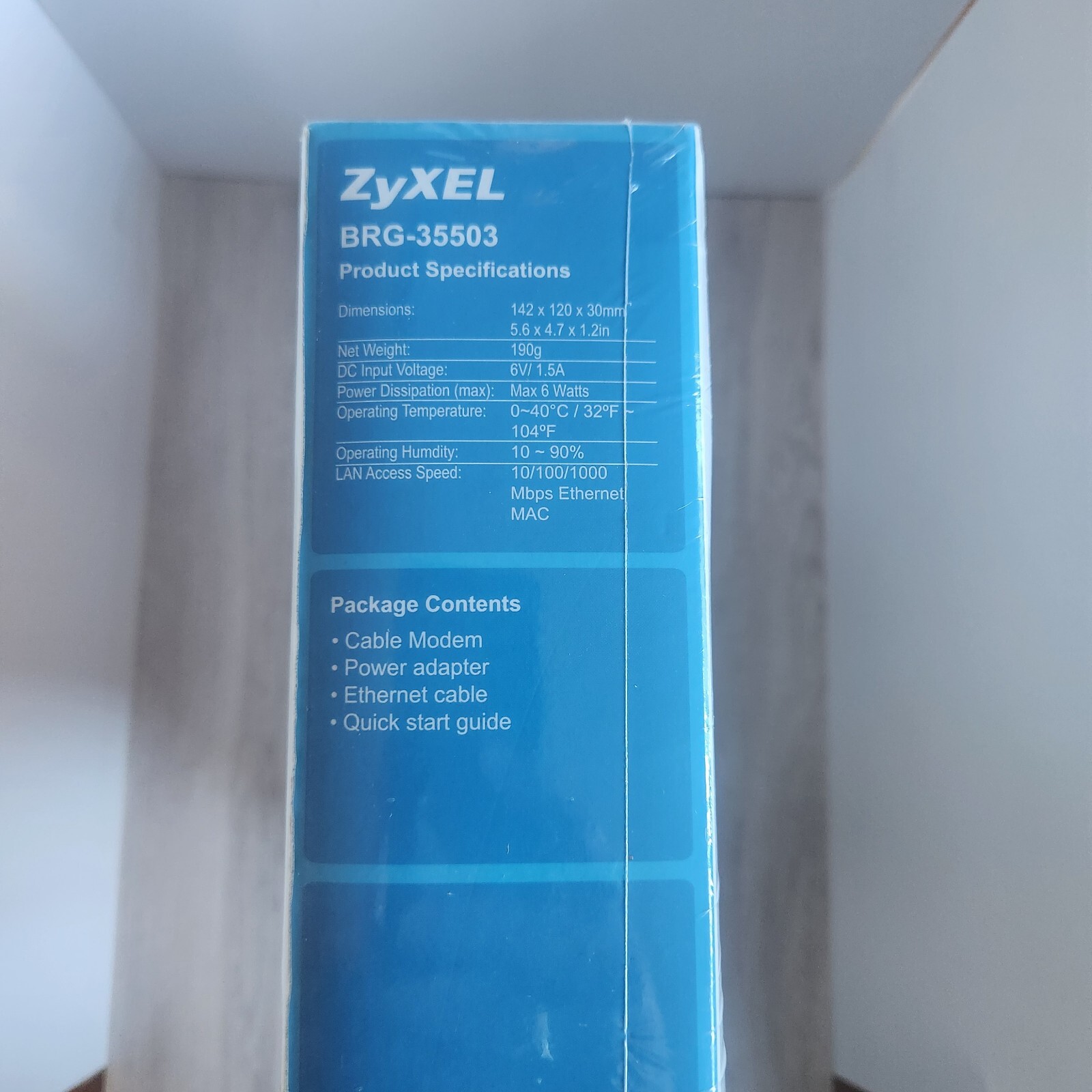 Brand new ZyXEL BRG-35503 Wired Cable Modem DOCSIS 3.0 IPv4 & IPv6 Compatible
