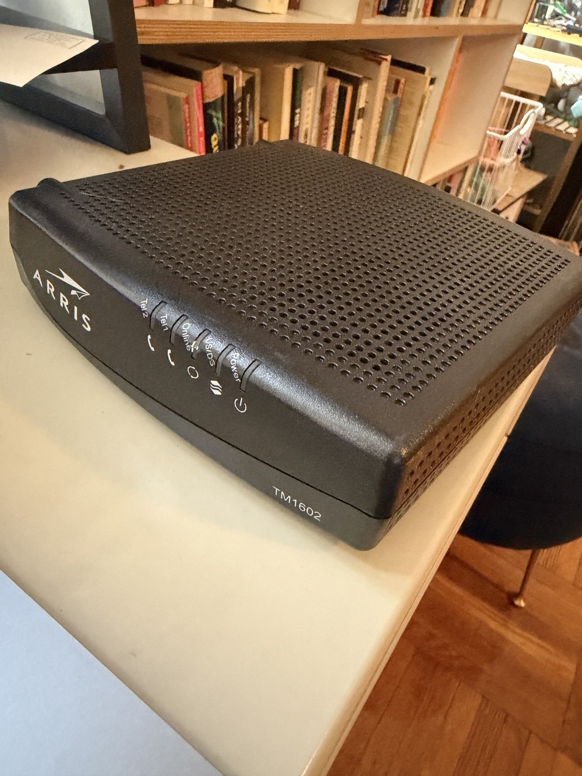 ARRIS TM1602A DOCSIS 3.0 Cable Modem w/ Power Adapter Ethernet Cable Optimum
