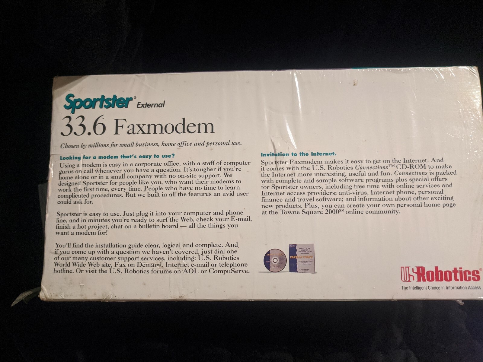 NEW USRobotics Sportster External 33.6 Kbps Faxmodem Model No 839 Sealed