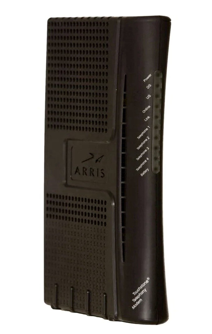 Arris TM604G DOCSIS 2.0 Touchstone Telephony Cable Modem – Black