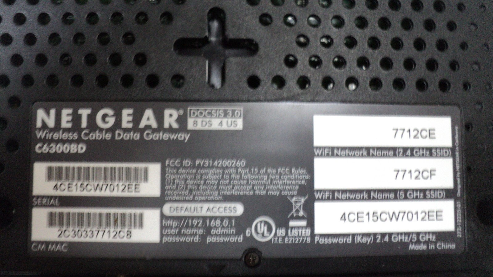 NETGEAR C6300BD AC1900 DOCSIS 3.0 Cable Modem WiFi Router