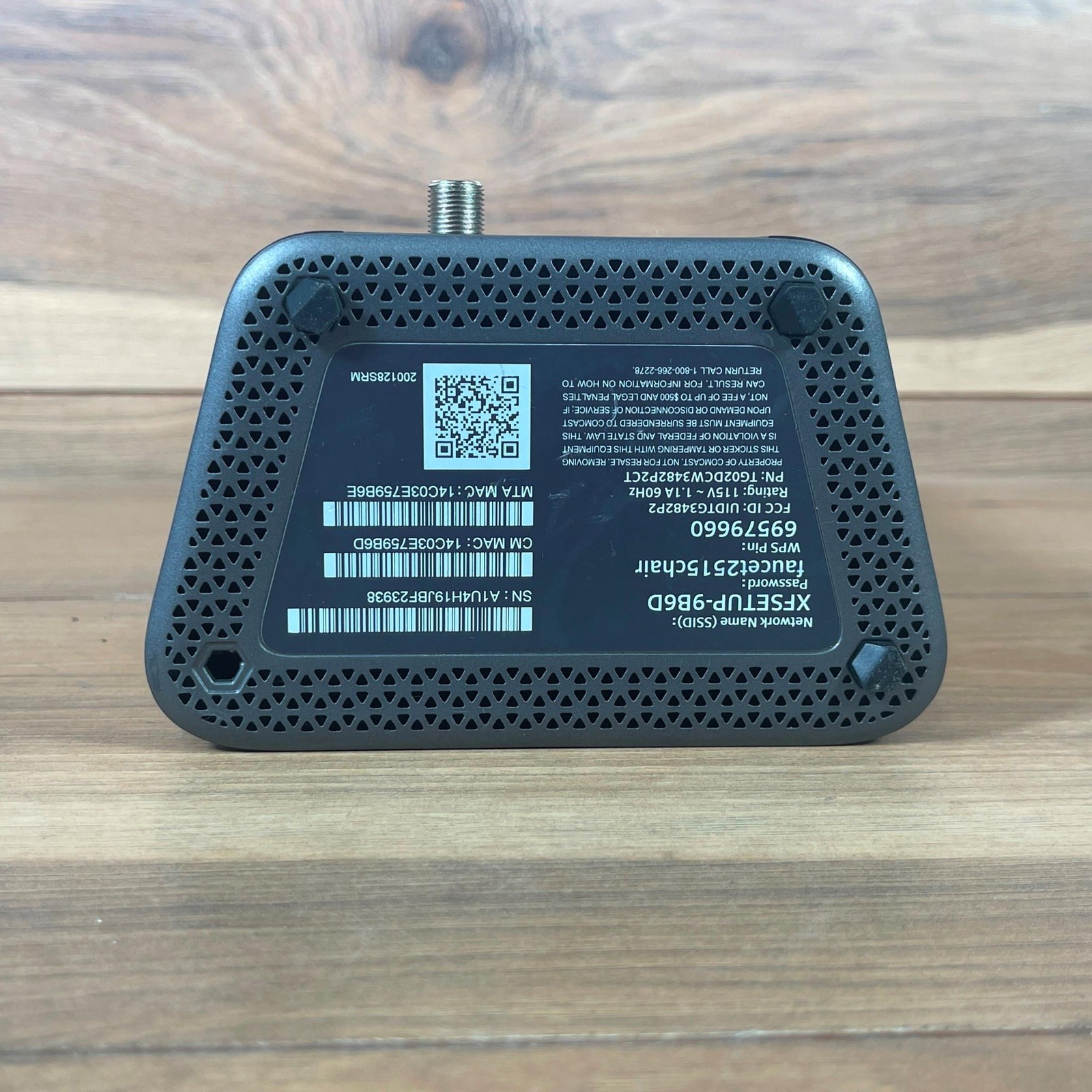 Xfinity XB6-A TG02DCW3482P2CT Modem Router Black Wi-Fi Dual Band 115-Volts 1.1A
