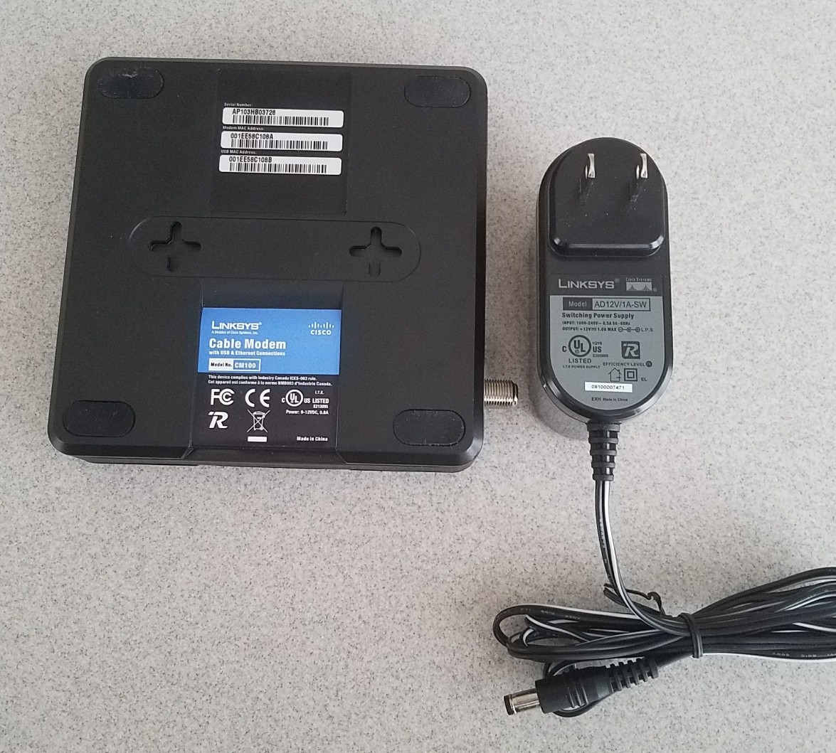 Linksys CM100 100 Mbps Cable Modem excellent condition