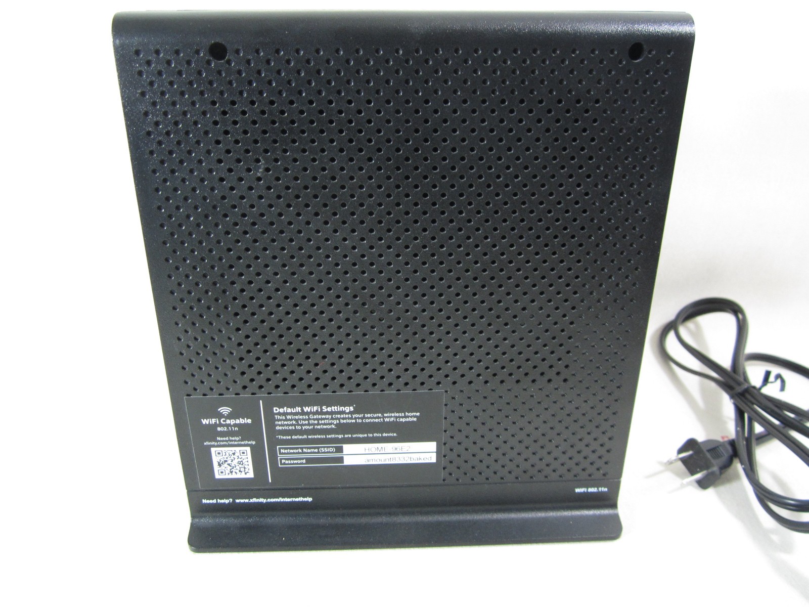Xfinity Cable Modem Wifi Router Arris TG862G/CT With Power cord USED
