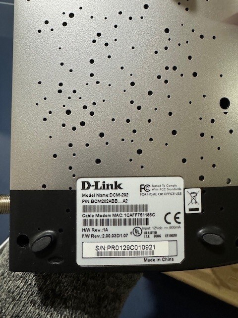D-Link DCM-202 (WMM83060) 43 Mbps