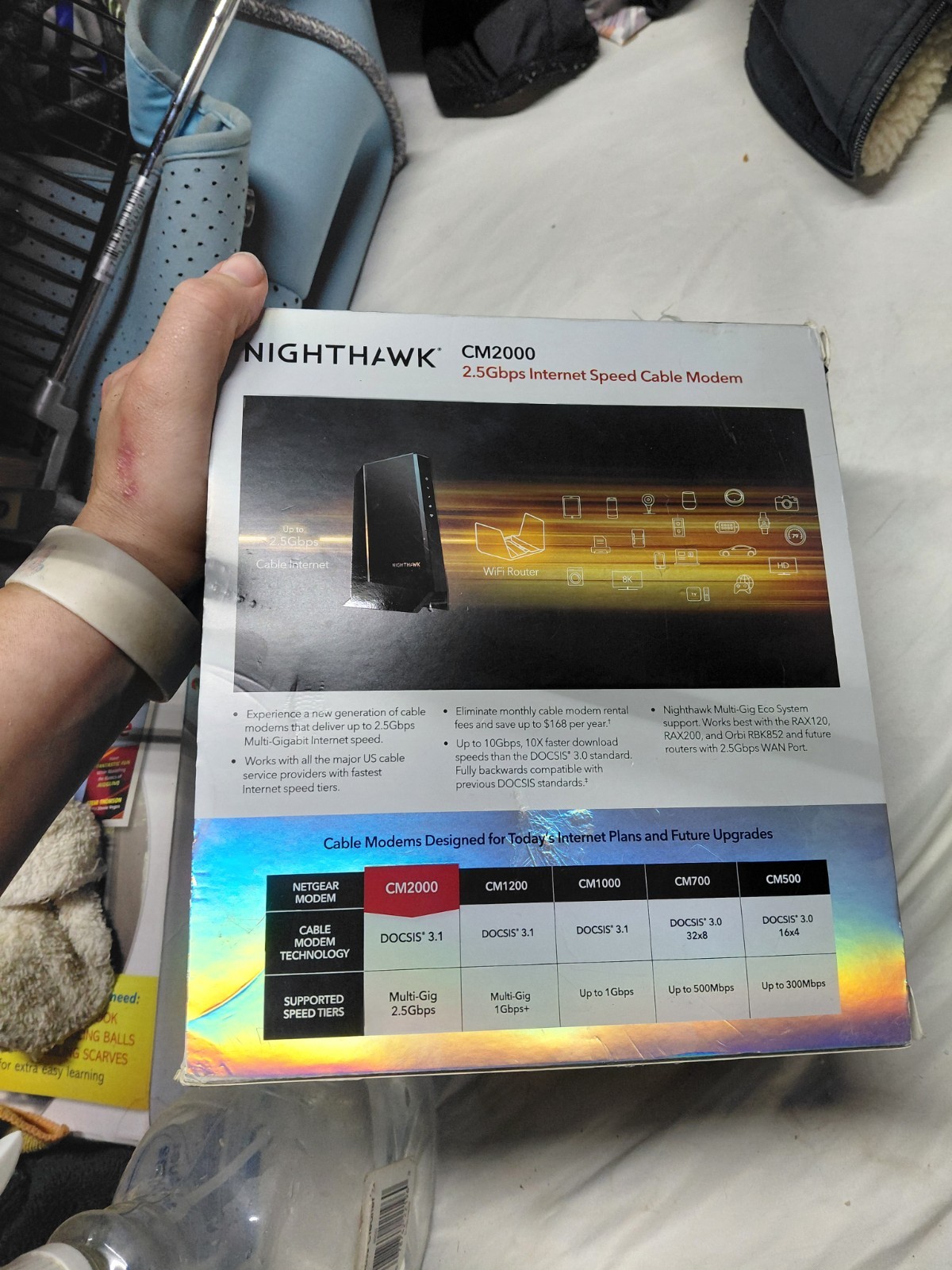 Netgear Nighthawk CM2000 2.5Gbps Multi Gig Internet Speed Cable Modem DOCSIS 3.1
