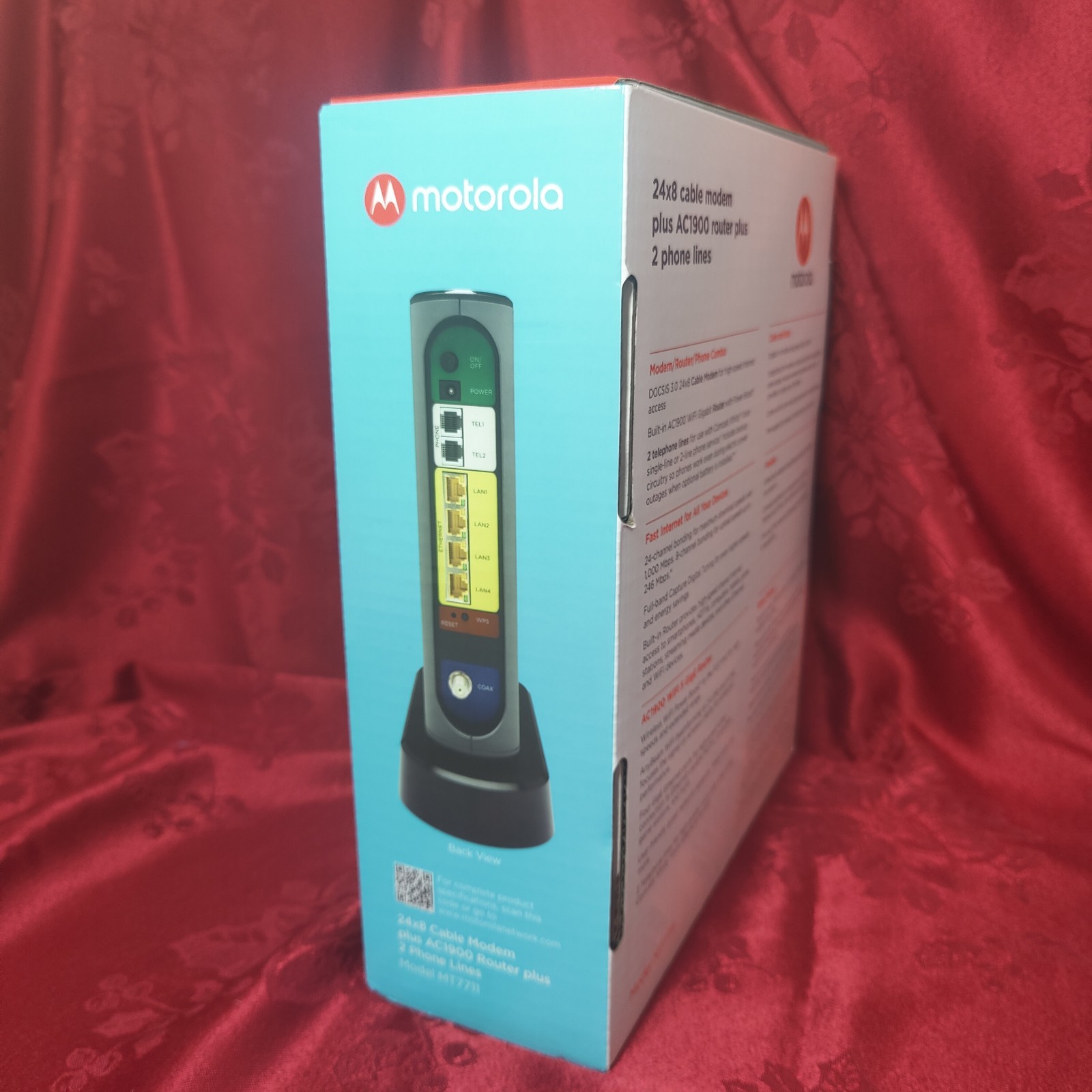 Motorola MT7711 Dual Band AC1900 Cable Modem and Wi-Fi Gigabit Router