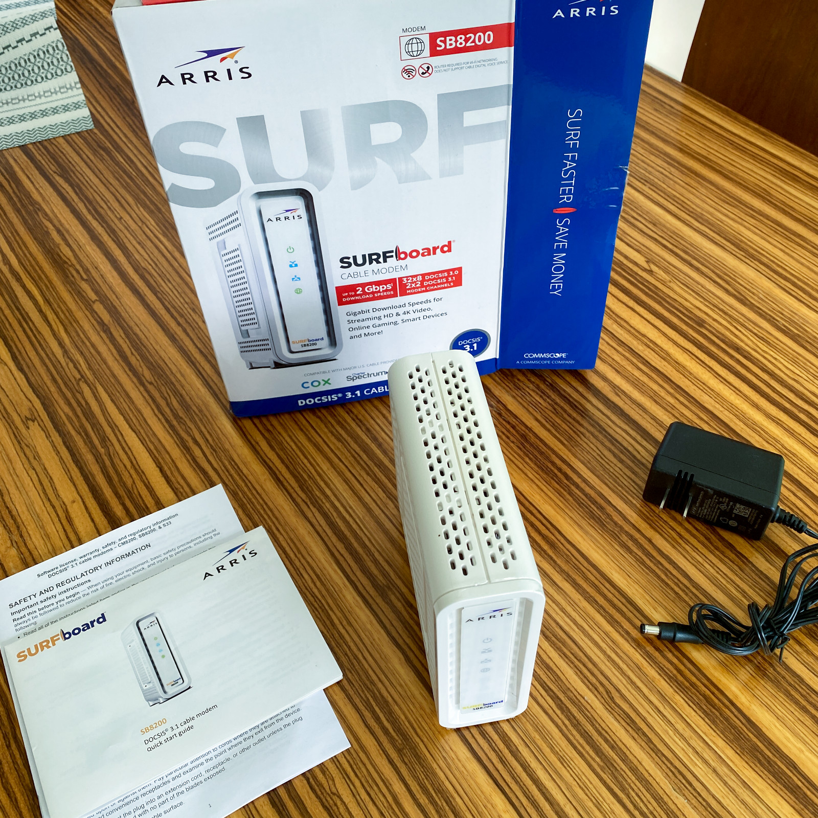 ARRIS SURFboard SB8200 DOCSIS 3.1 10 Gbps Cable Modem – FREE SHIPPING
