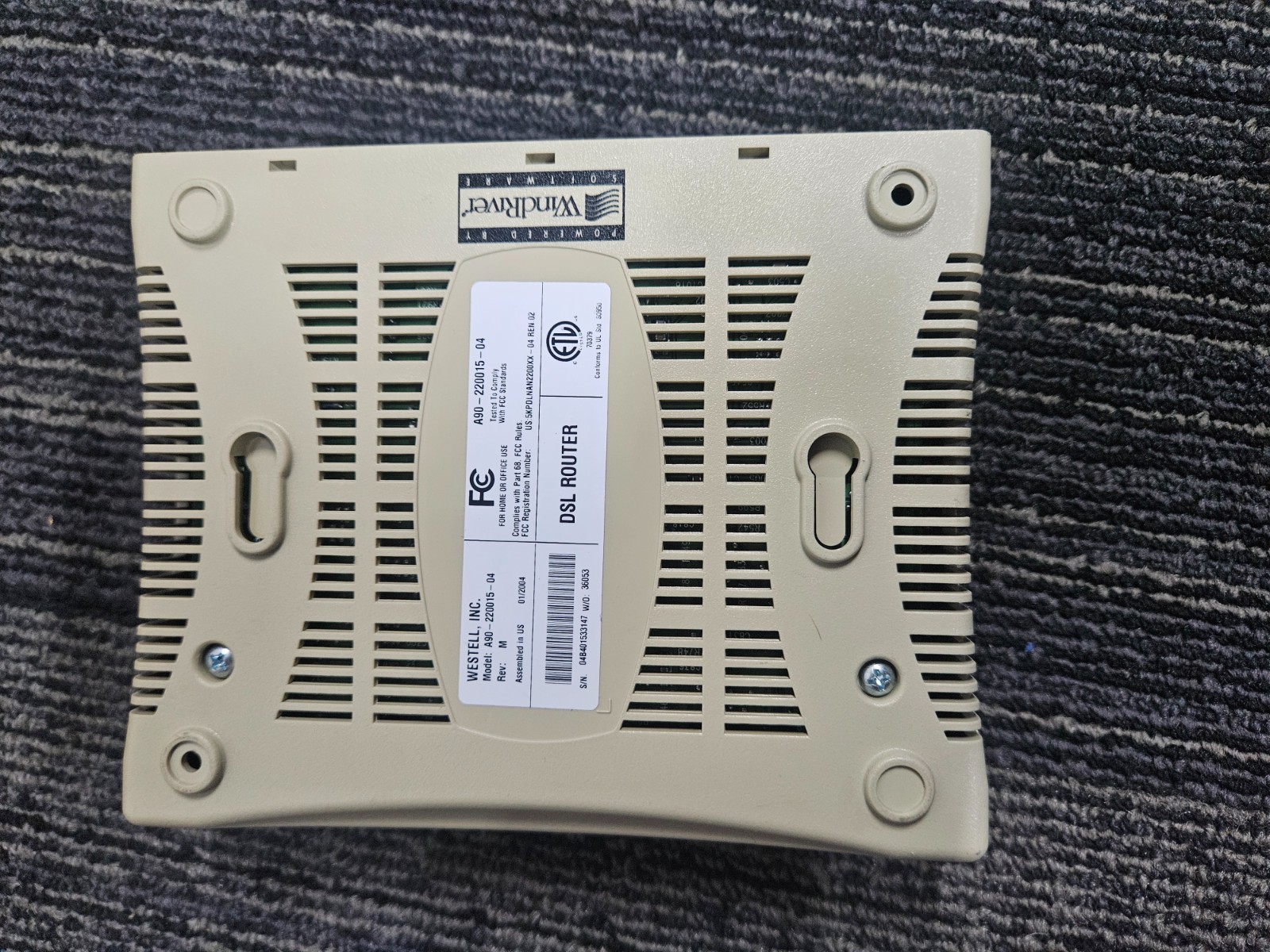 Westell Model 2200 A90-220015-04 DSL Wired Modem Router