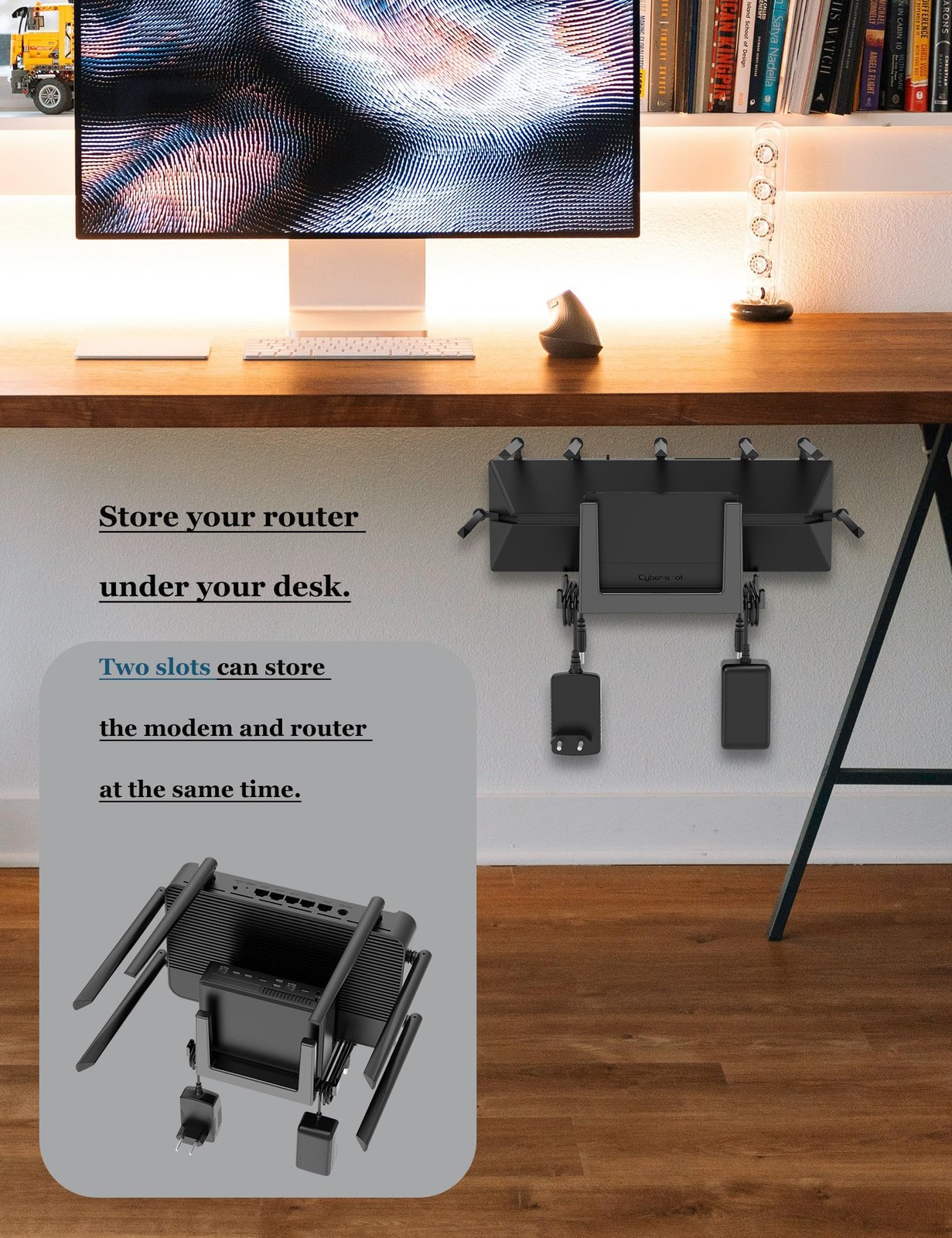Wall Mounted Shelf for Router, Modem and Streaming Devices