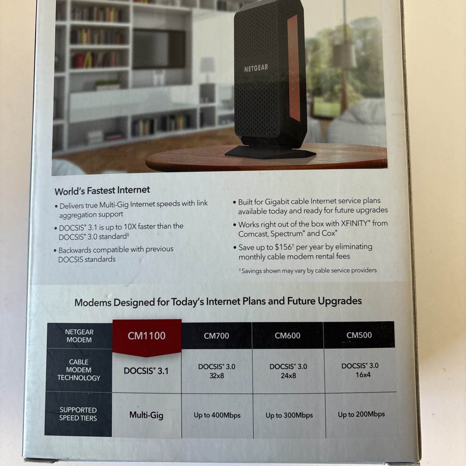 NETGEAR NIGHTHAWK CM1100 Cable Modem DOCSIS 3.1 Multi-Gig SpeedModem🔥🔥