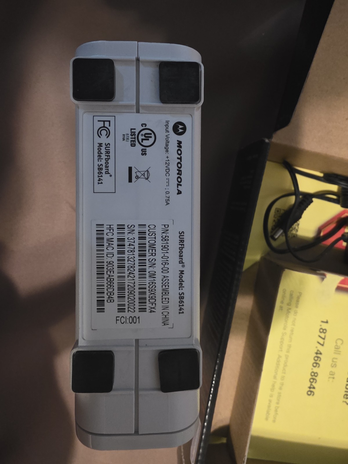 Motorola SB6141 Surfboard Extreme DOCSIS 3.0 Cable Modem, 300 MBPS