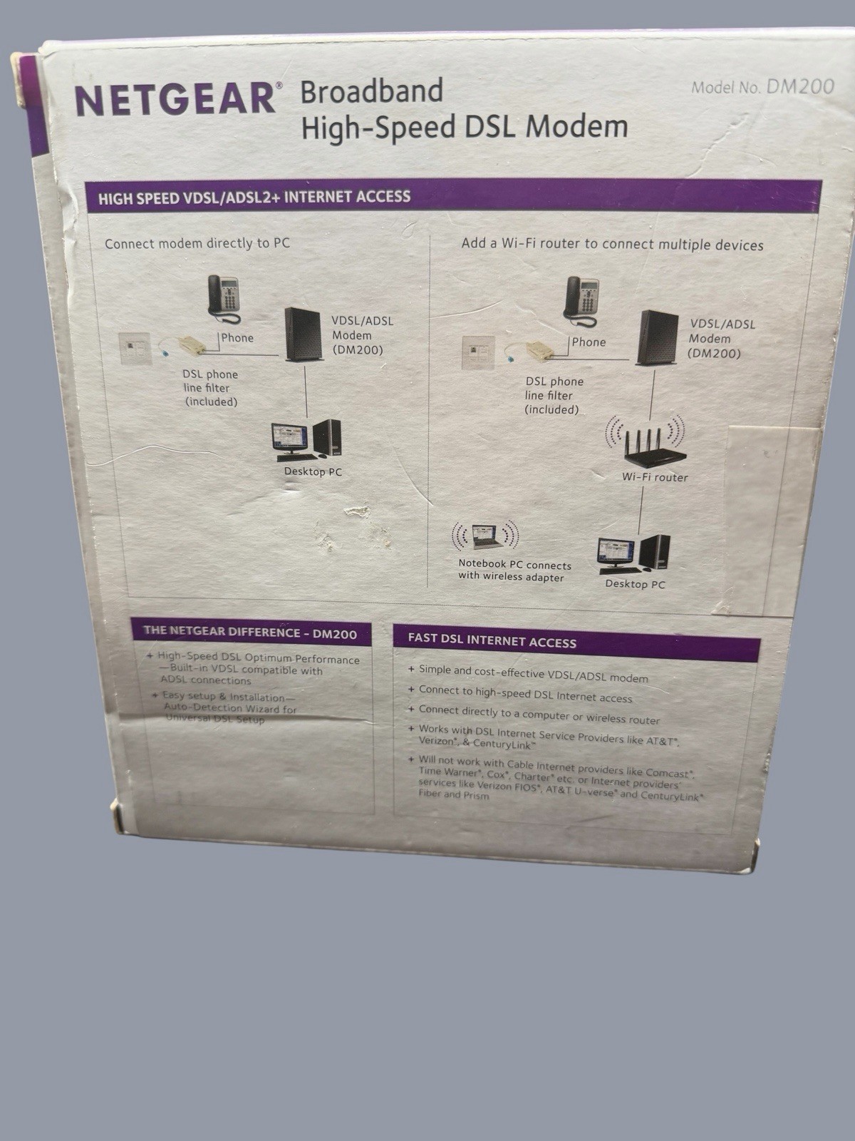 NETGEAR Broadband High-Speed DSL Modem VDSL/ADSL (DM200)