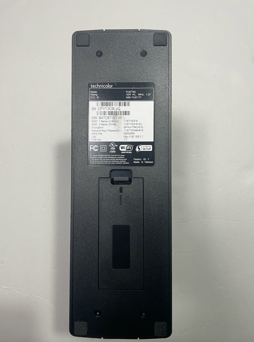 Spectrum Technicolor TC8715D Wireless Cable Modem/Router